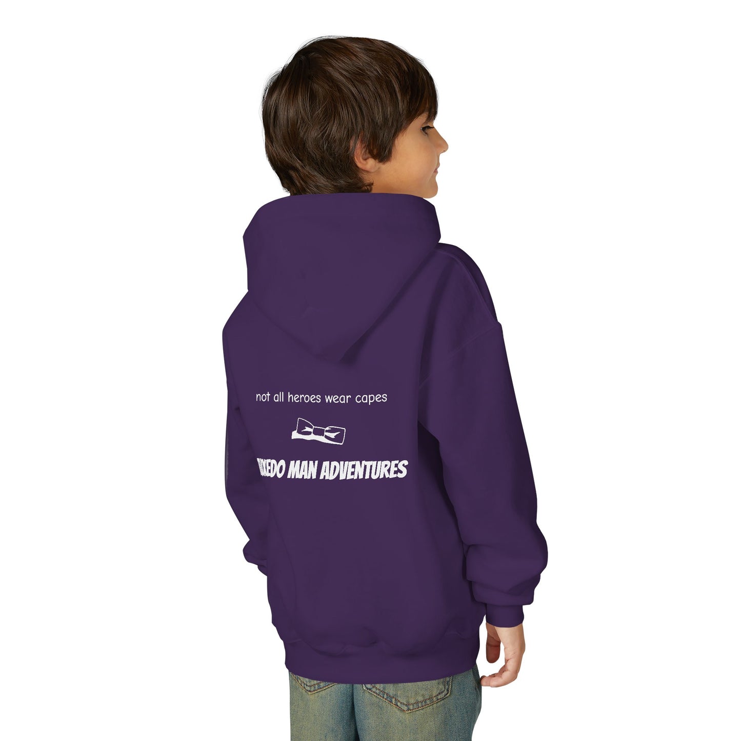 Youth Tuxedo Man Logo Hooded Sweatshirt Heavy Blend 50/50  S-XL