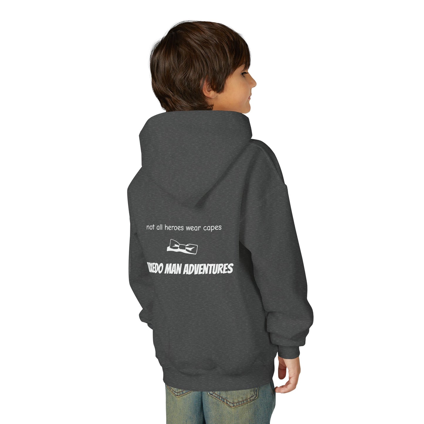 Youth Tuxedo Man Logo Hooded Sweatshirt Heavy Blend 50/50  S-XL