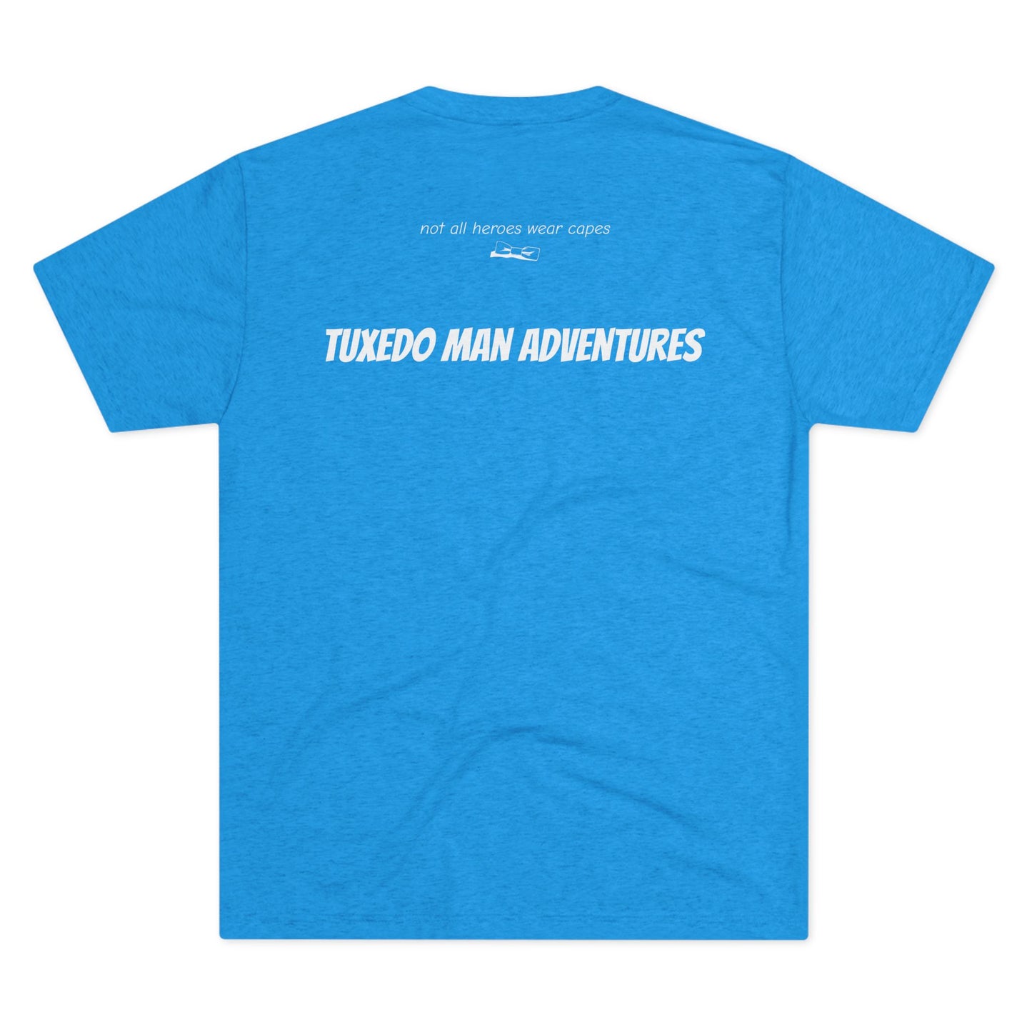 Adult Unisex Tuxedo Man Logo (dark colors, white logo) Next Level Ultrasoft Tri-Blend  Crew Tee S-3XL