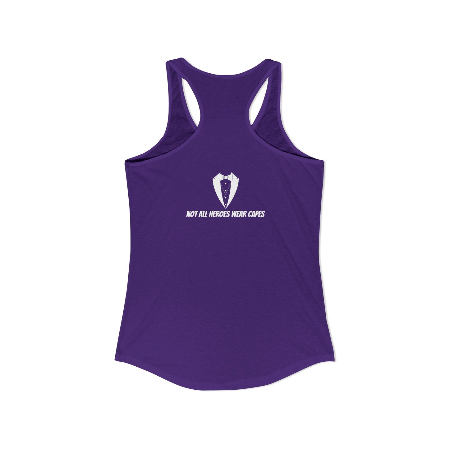 Adult Women's Tuxedo Man Bowtie Logo Racerback Tank