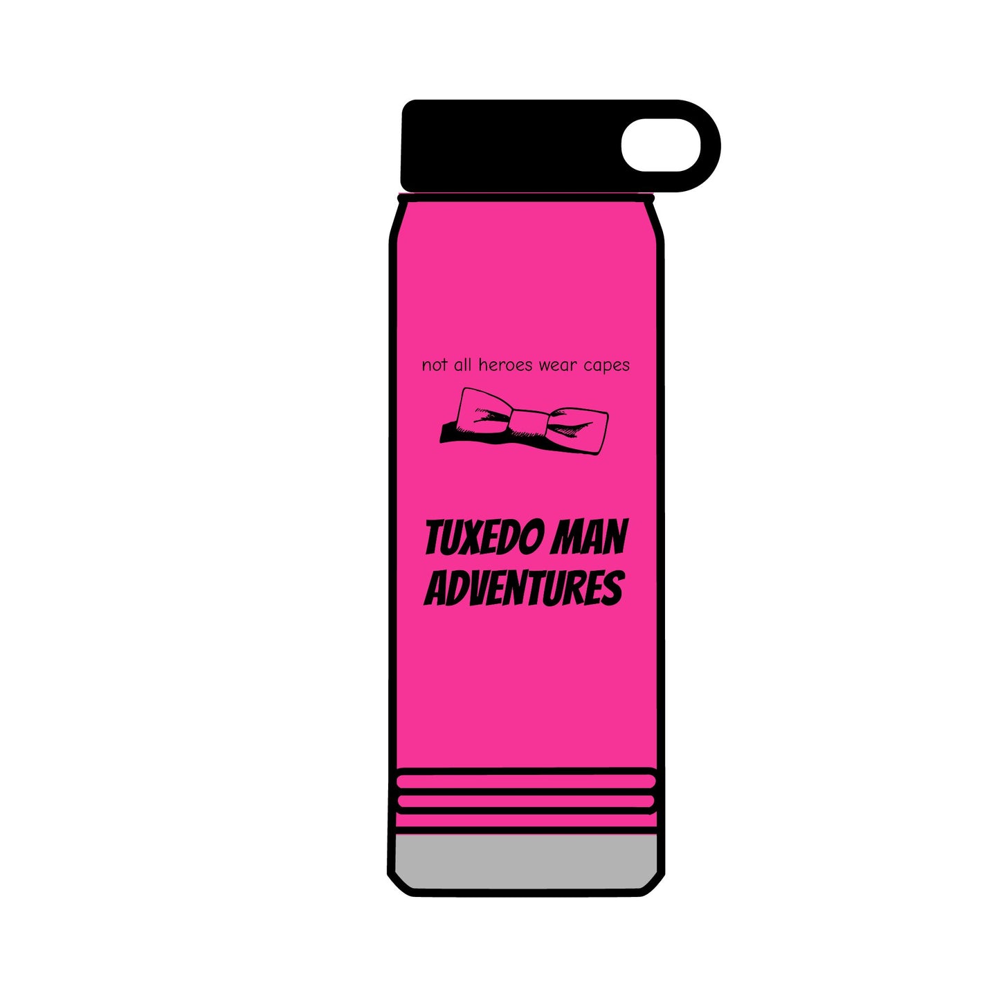 Black Tuxedo Logo Water Bottle, 32oz