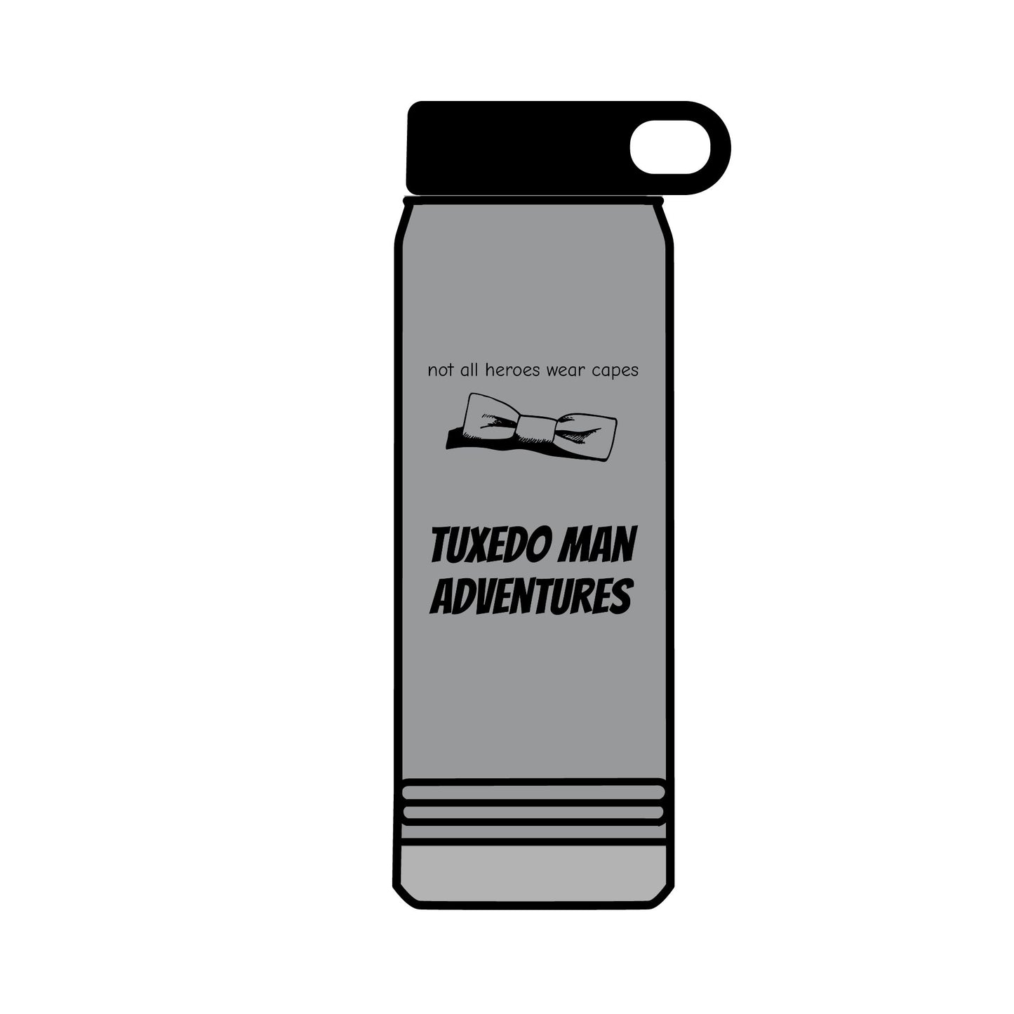 Black Tuxedo Logo Water Bottle, 32oz
