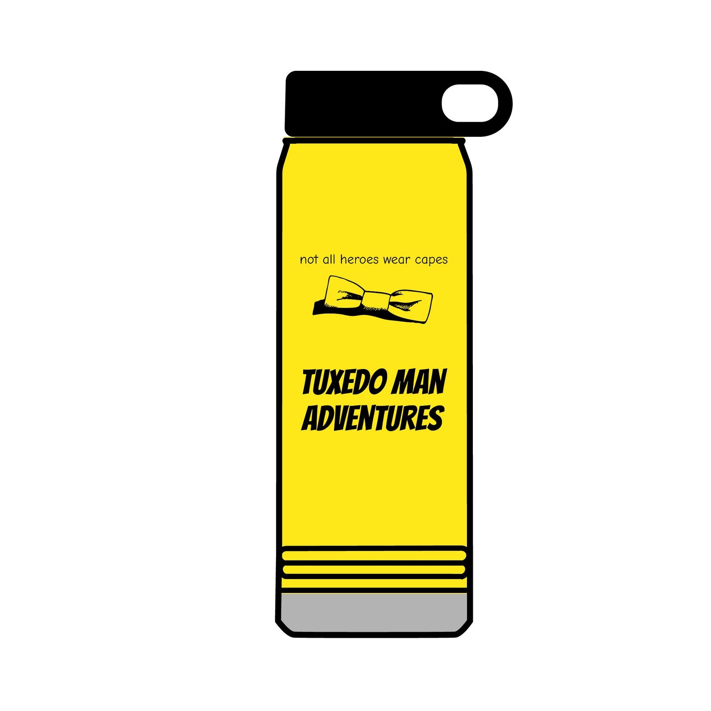 Black Tuxedo Logo Water Bottle, 32oz