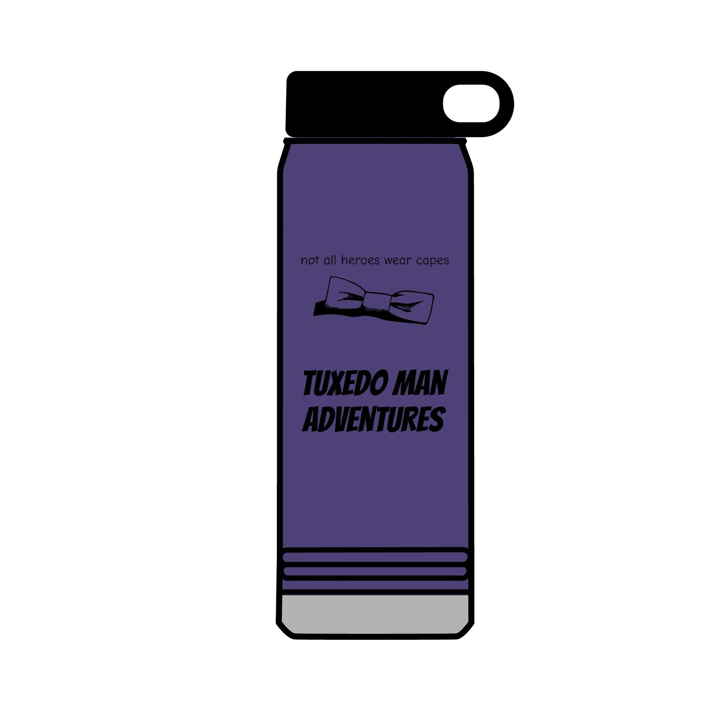 Black Tuxedo Logo Water Bottle, 32oz