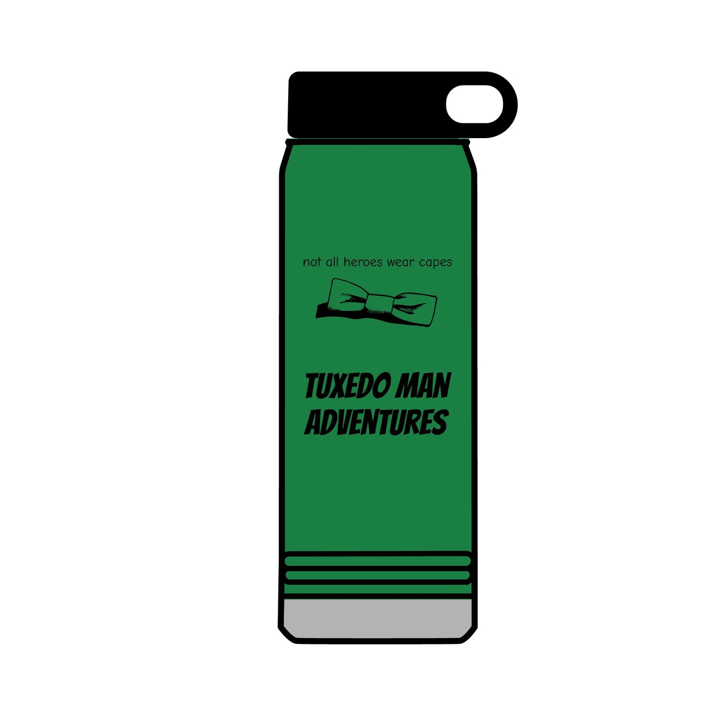 Black Tuxedo Logo Water Bottle, 32oz