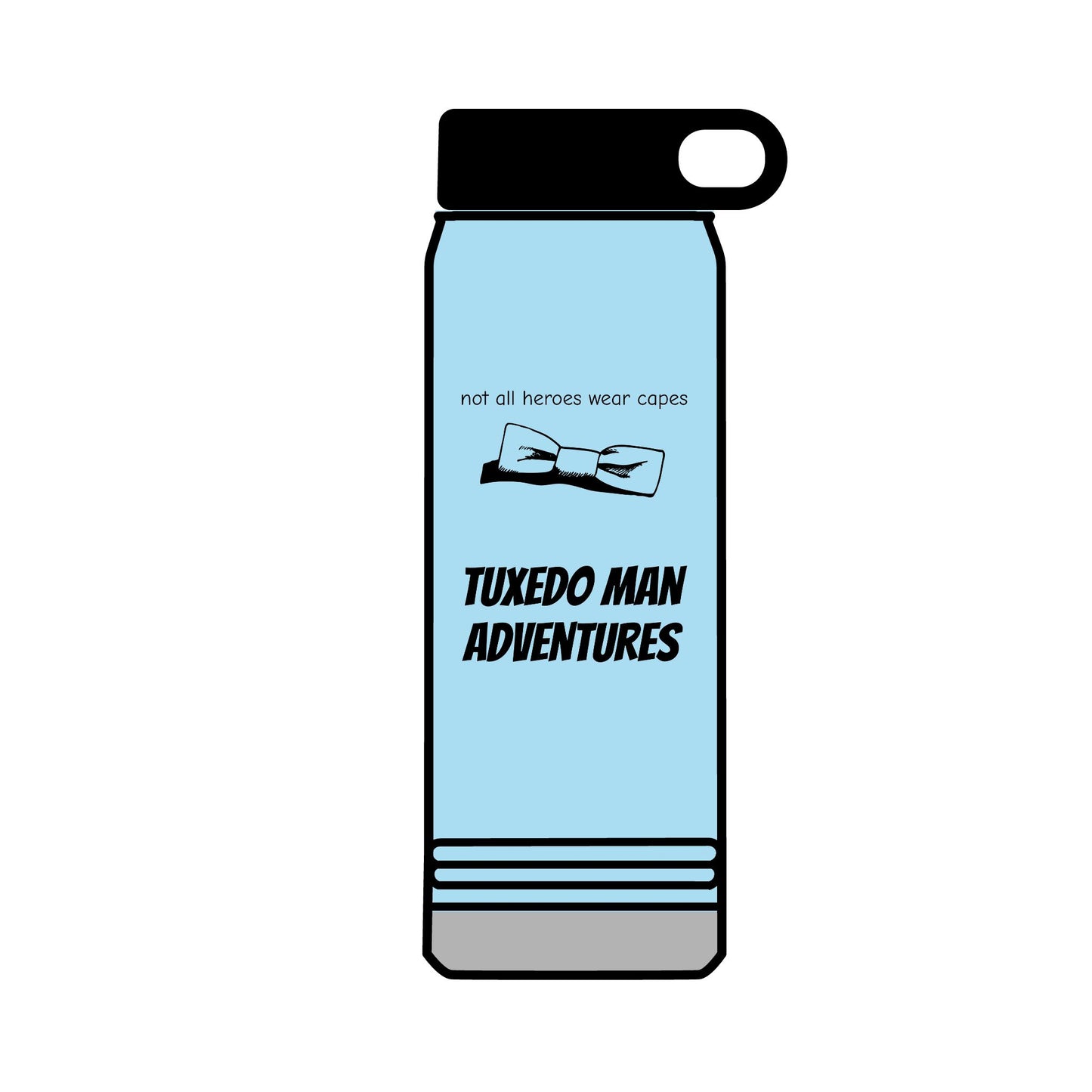 Black Tuxedo Logo Water Bottle, 32oz