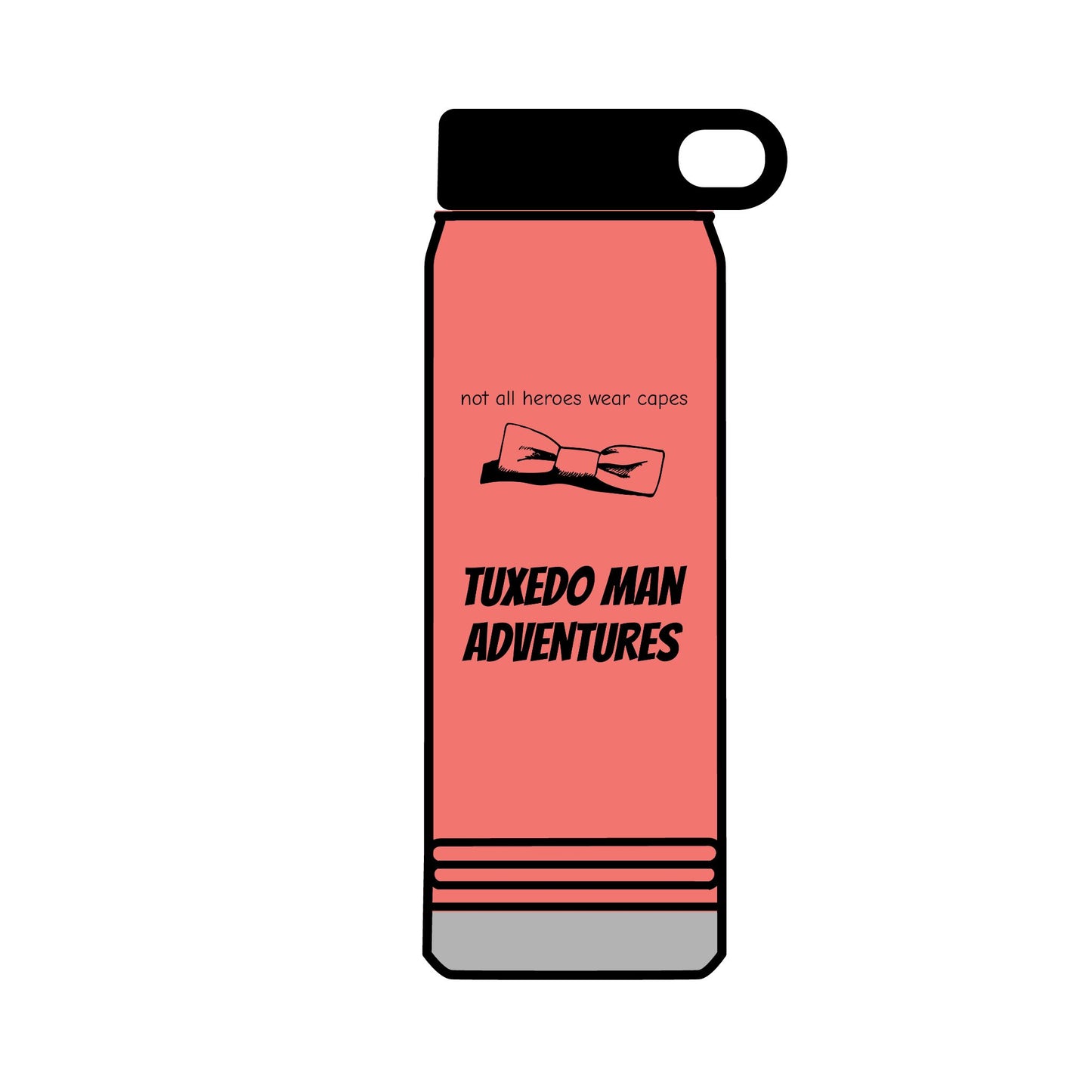 Black Tuxedo Logo Water Bottle, 32oz