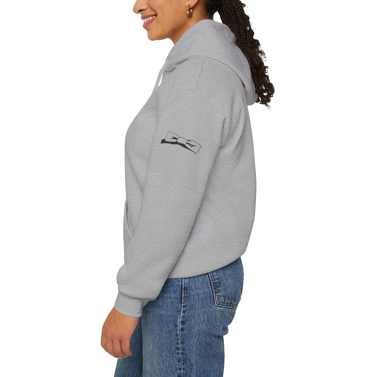 Adult Unisex Hooded Sweatshirt Tuxedo Man Logo (white logo, dark colors)  Gildan Heavy Blend™  S-5XL