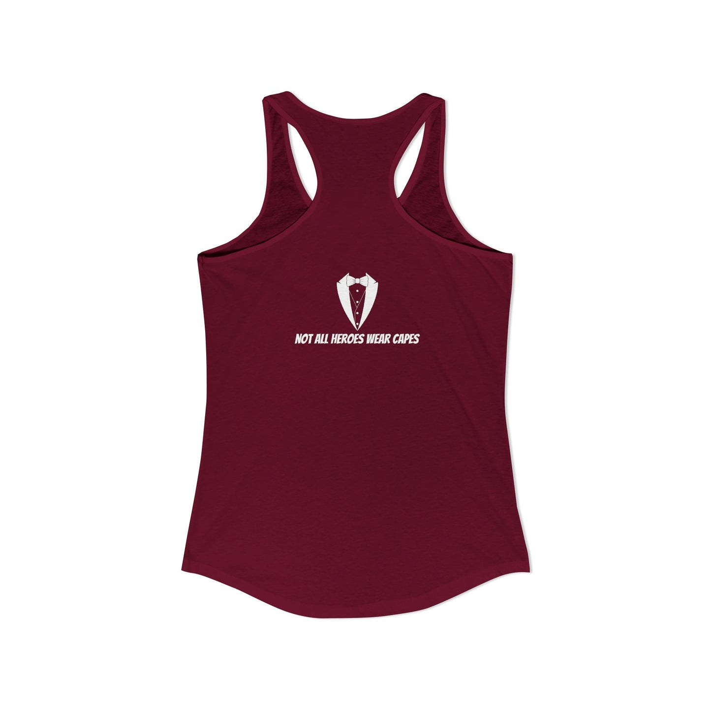 Adult Women's Tuxedo Man Bowtie Logo Racerback Tank
