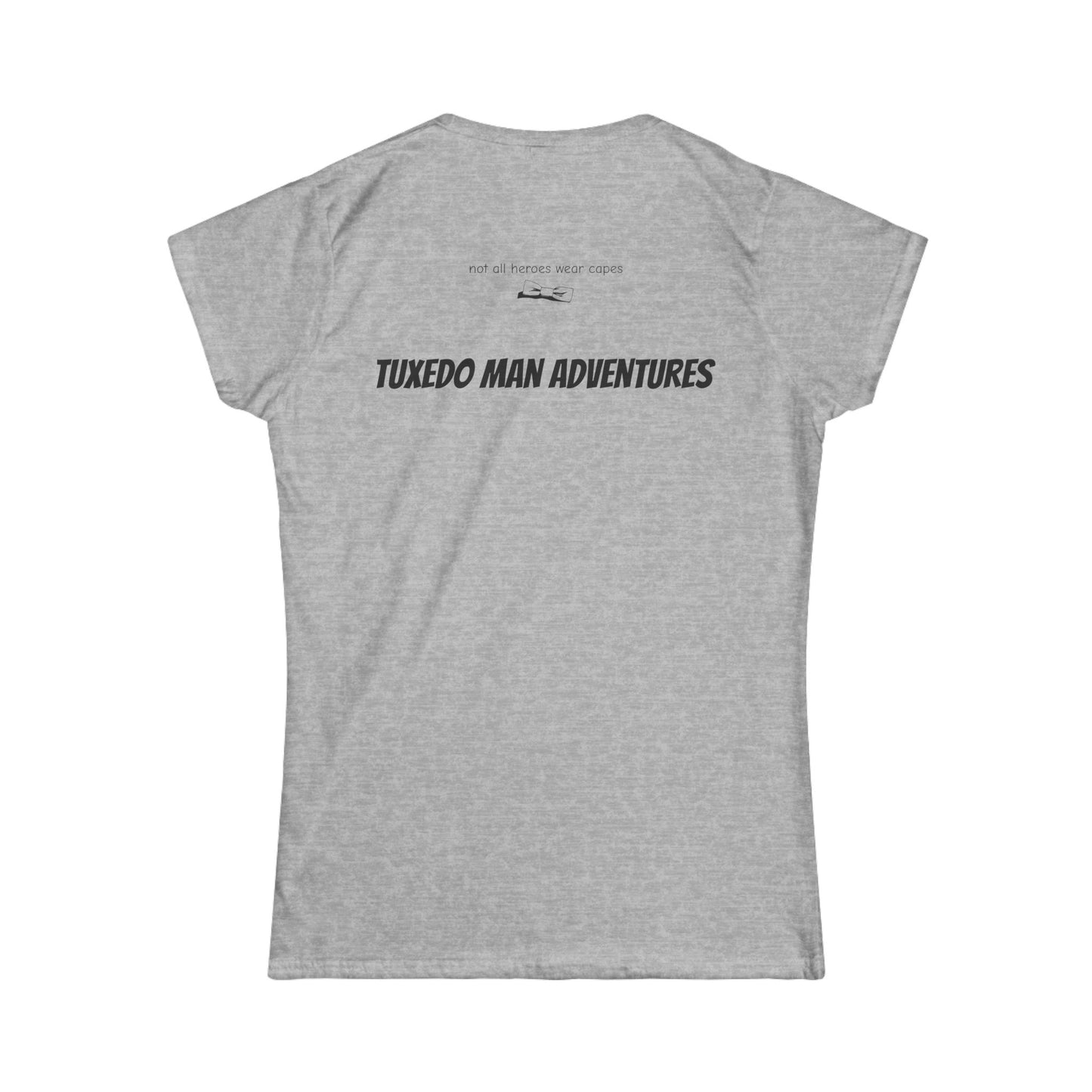 Adult Women's Tuxedo Logo (black logo on pastel colors) Gildan 100% Cotton Tee S-3XL