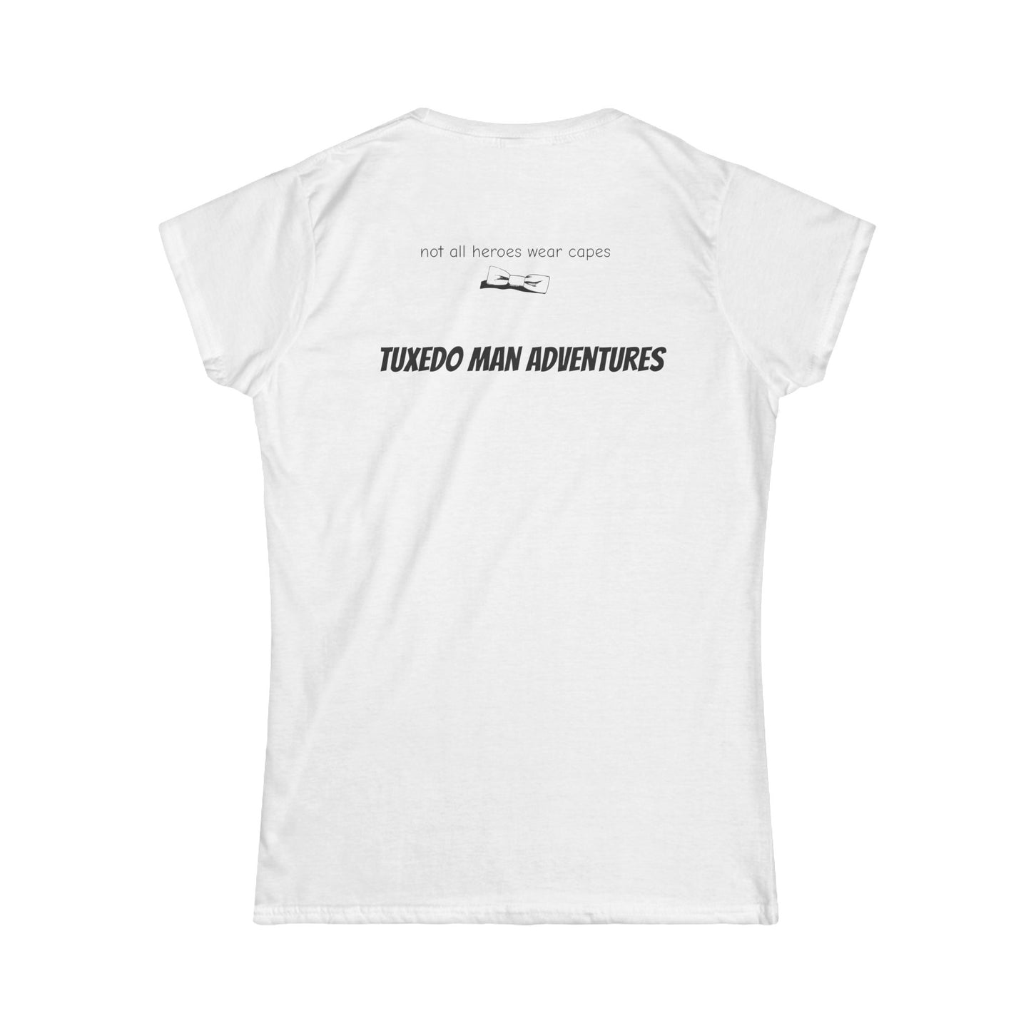 Adult Women's Bowtie Logo (black logo on pastels) Gildan 100% Cotton Softstyle Tee S-3XL