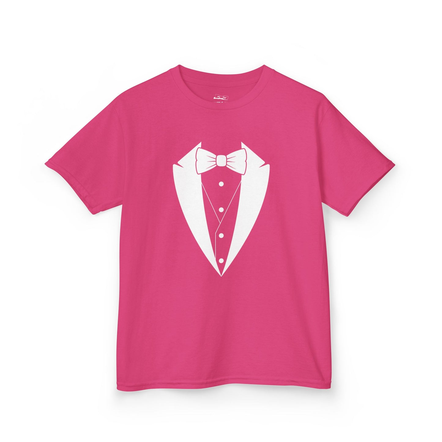 The Original Tuxedo Man Kids White Logo Heavy Cotton™ Tee XS-XL
