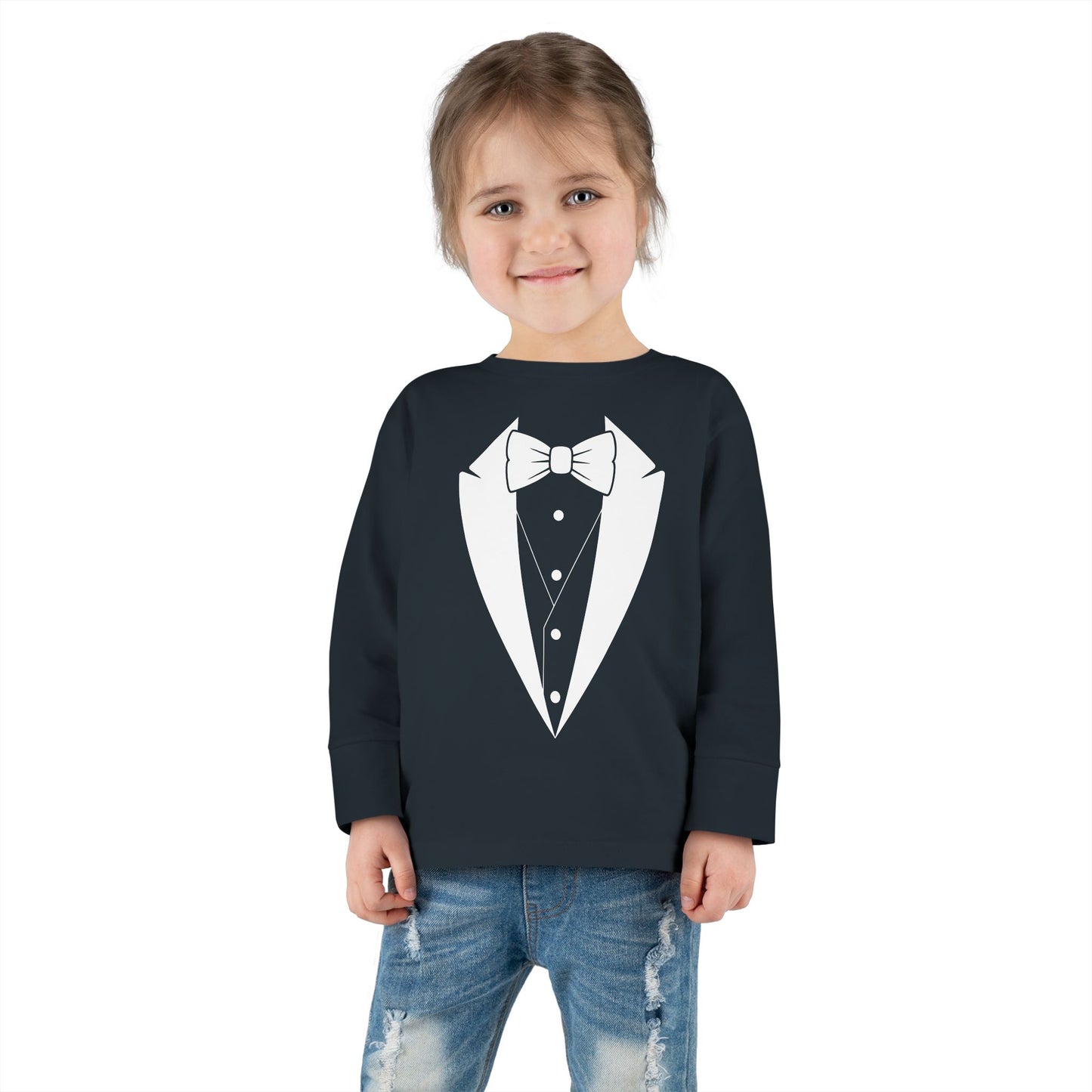Toddler Tuxedo Logo Long Sleeve Tee 2T-6T
