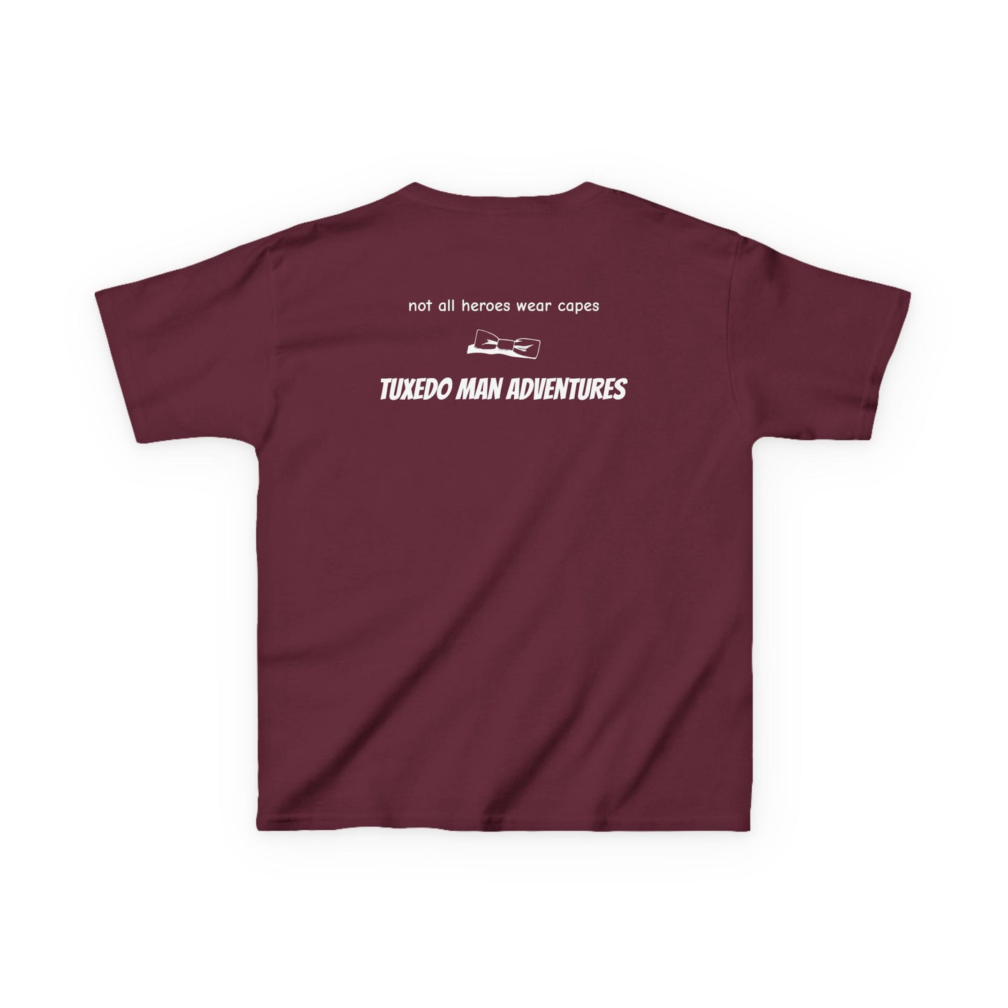 Youth Tuxedo Man Logo (white logo on dark colors) Heavy 100% Cotton™ Tee XS-XL