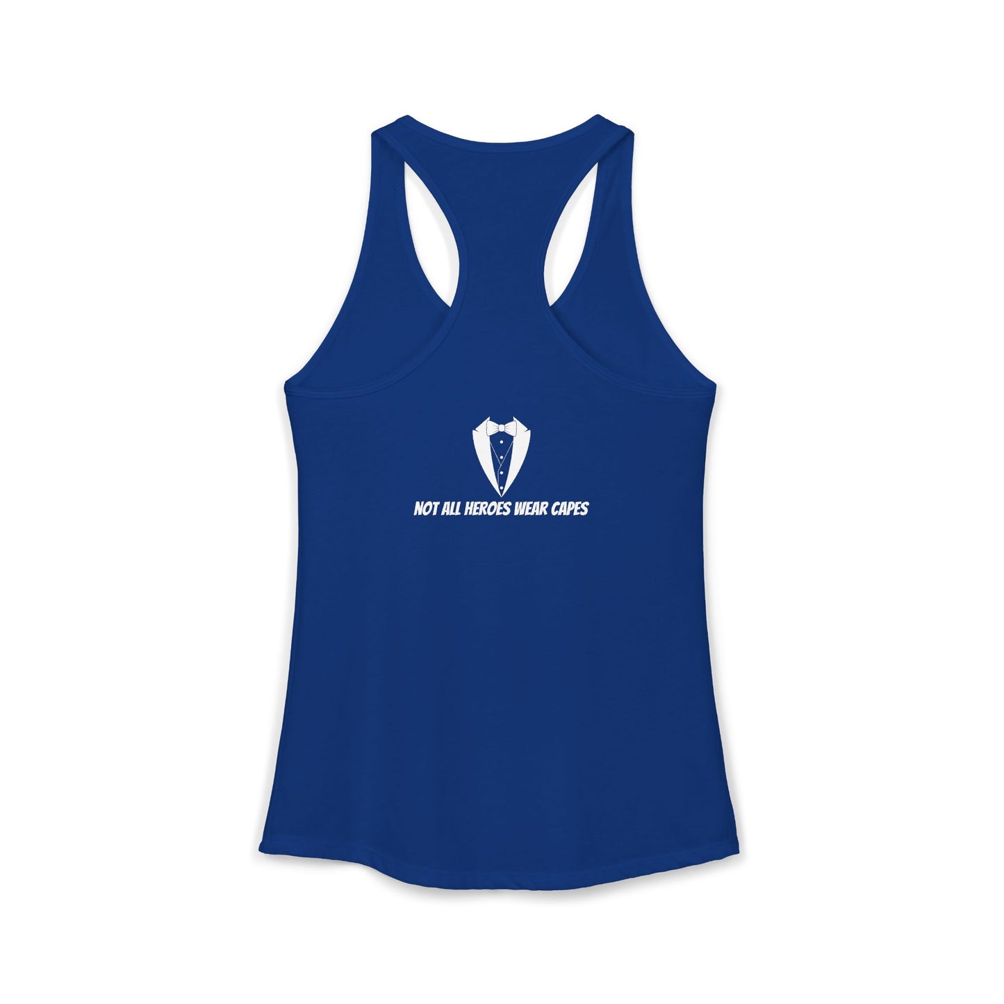 Adult Women's Tuxedo Man Bowtie Logo Racerback Tank