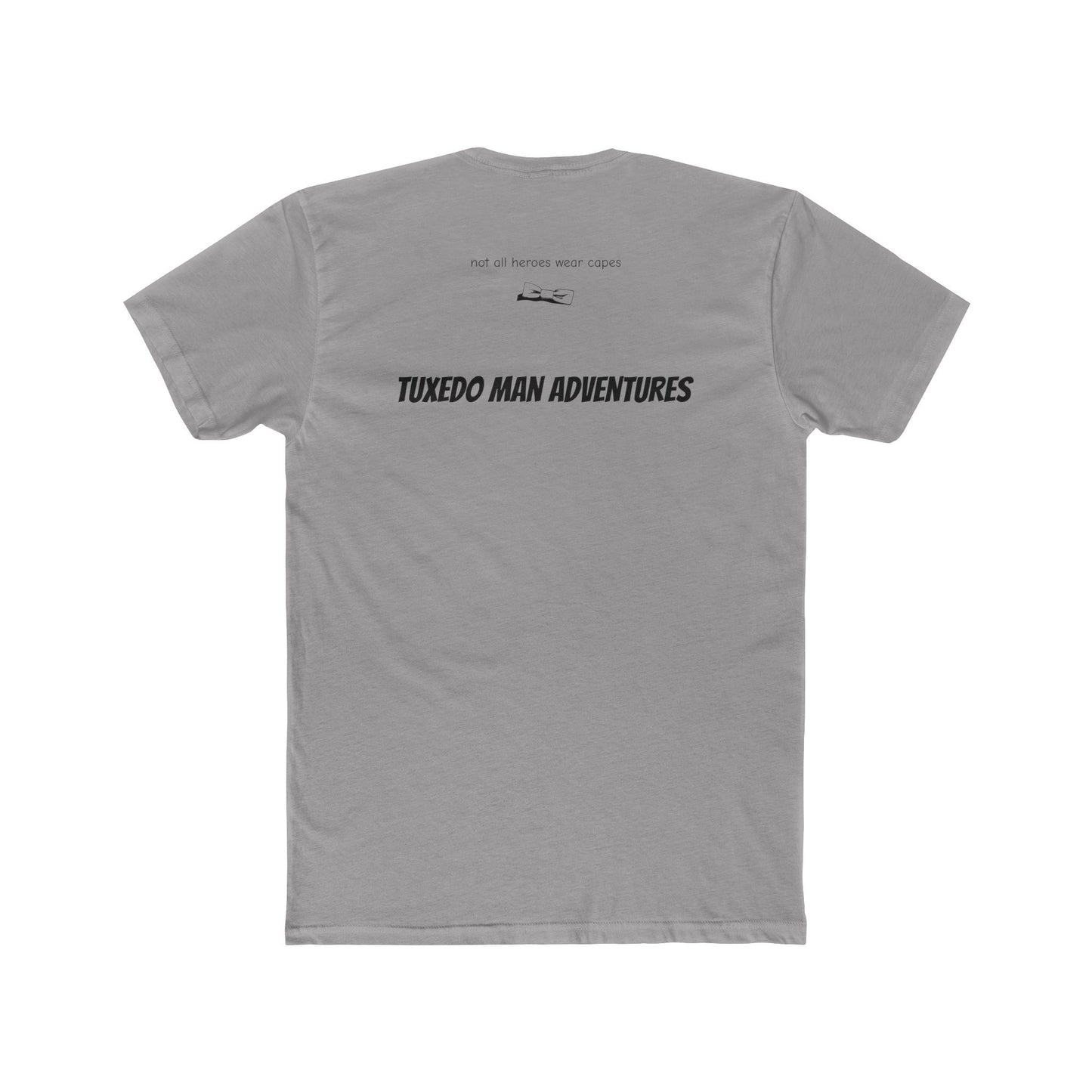 Adult Unisex Tuxedo Man Logo (black logo on pastel palette) 90/10 Blend Tee XS-5XL