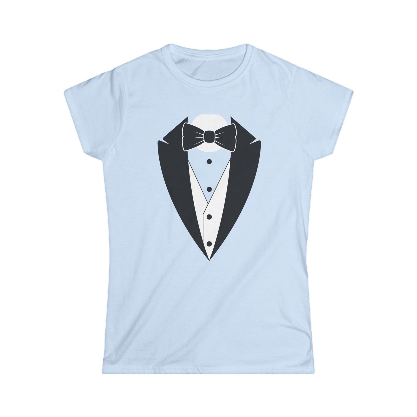 Women's Black Tuxedo Logo Softstyle Tee S-3XL