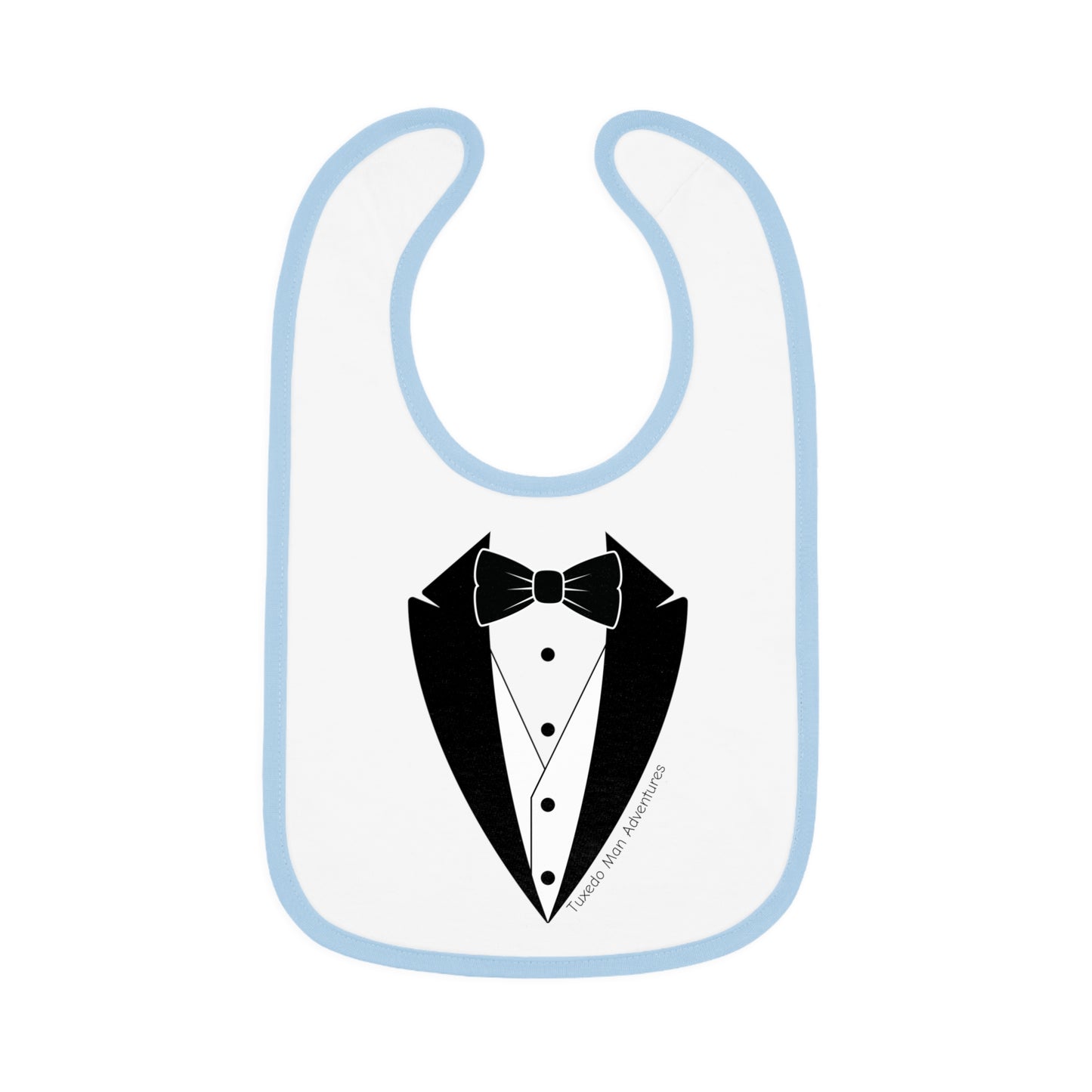 Baby Tuxedo Contrast Trim Jersey Bib