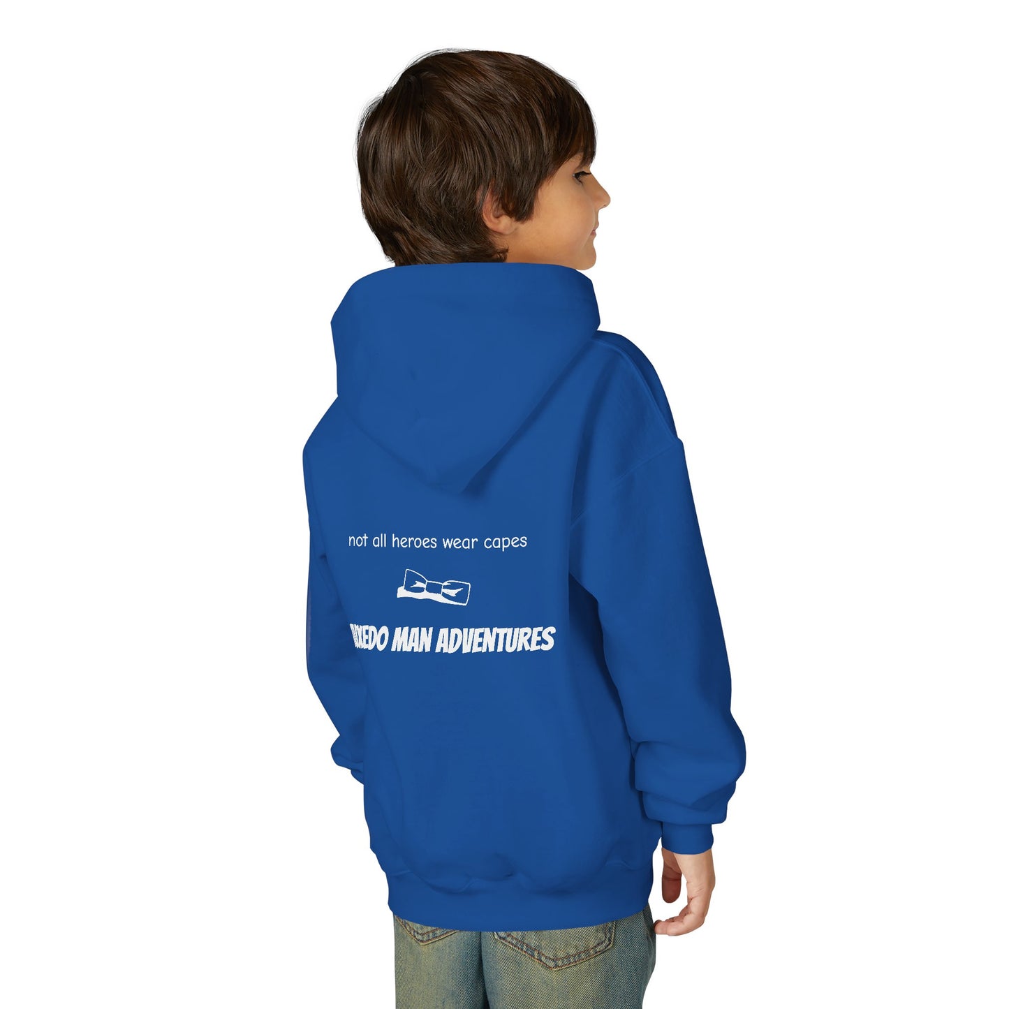 Youth Tuxedo Man Logo Hooded Sweatshirt Heavy Blend 50/50  S-XL