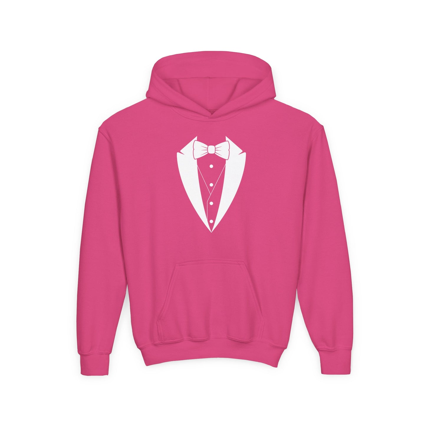 Youth Tuxedo Man Logo Hooded Sweatshirt Heavy Blend 50/50  S-XL