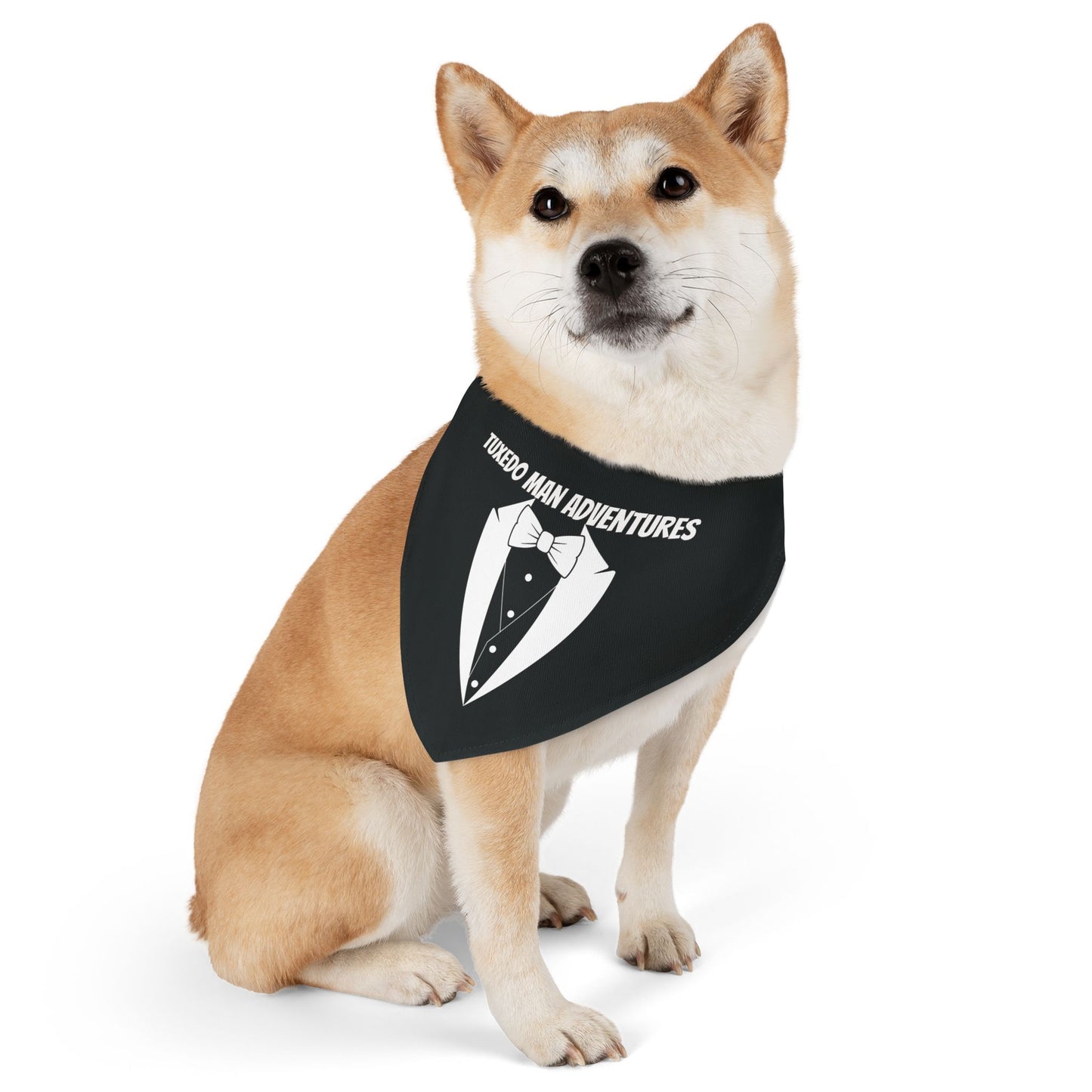 Black Tuxedo Pet Bandana Collar S-XL