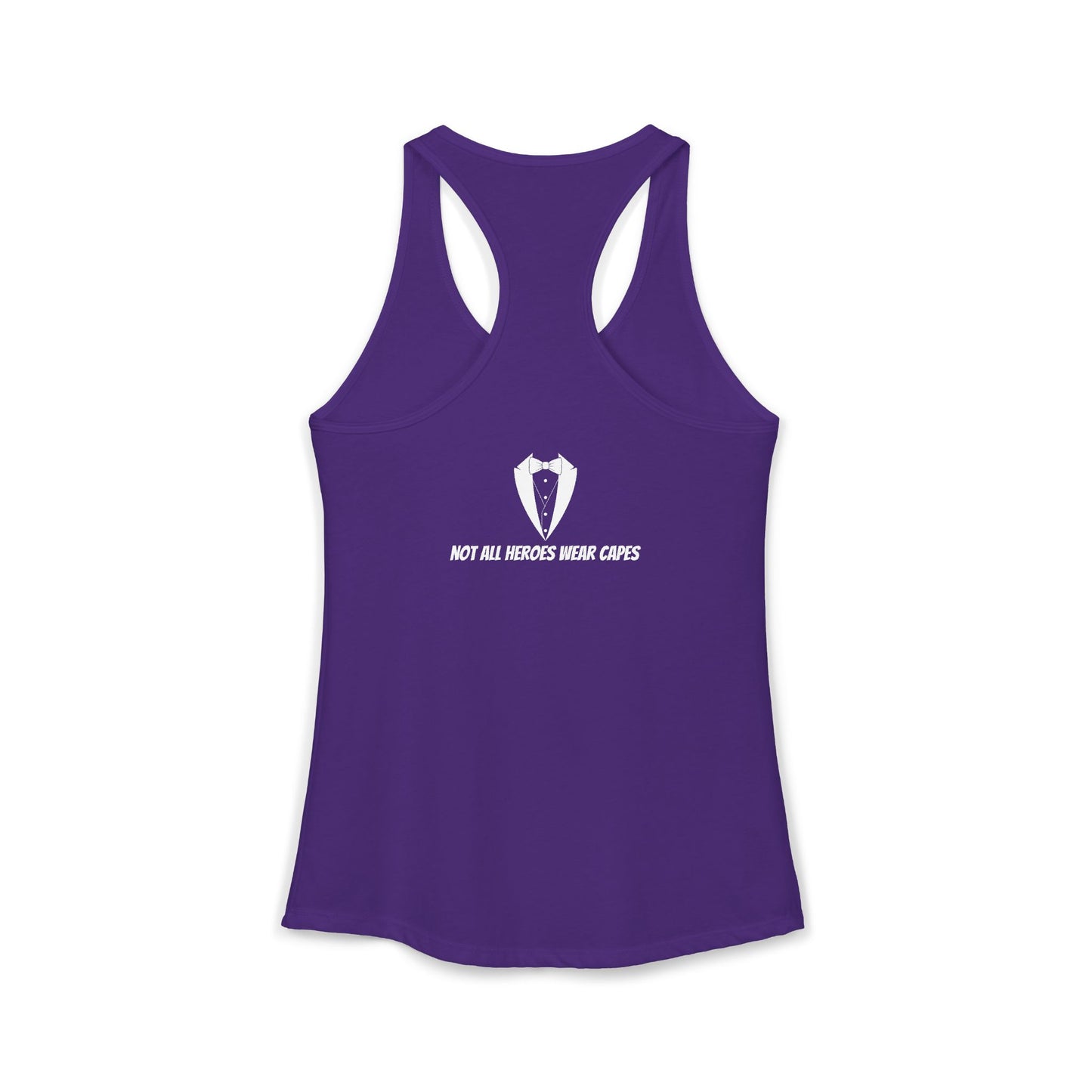 Adult Women's Tuxedo Man Bowtie Logo Racerback Tank