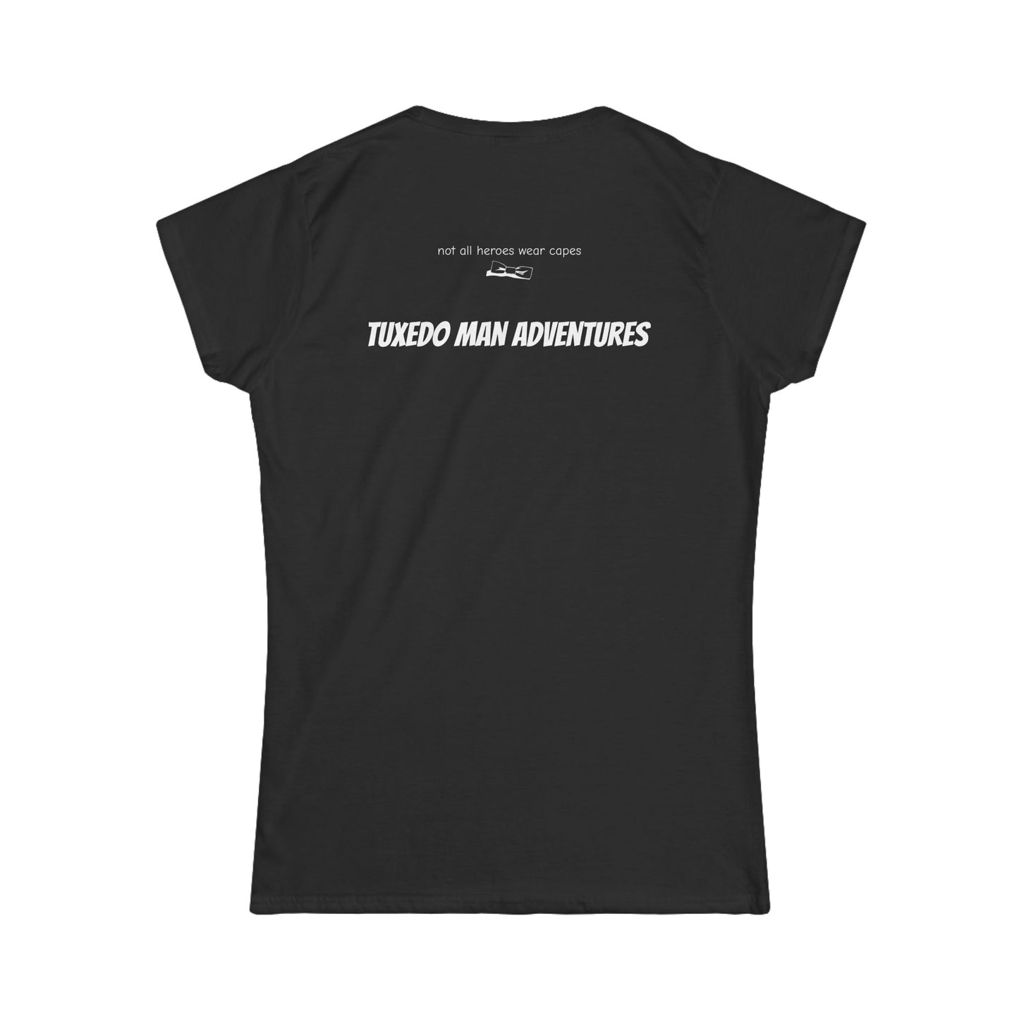 Adult Women's Bowtie Logo (white logo on dark palette) Gildan 100% Cotton Softstyle Tee S-3XL