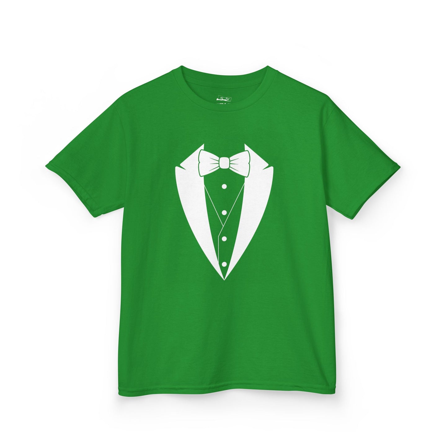 Youth Tuxedo Man Logo (white logo on dark colors) Heavy 100% Cotton™ Tee XS-XL