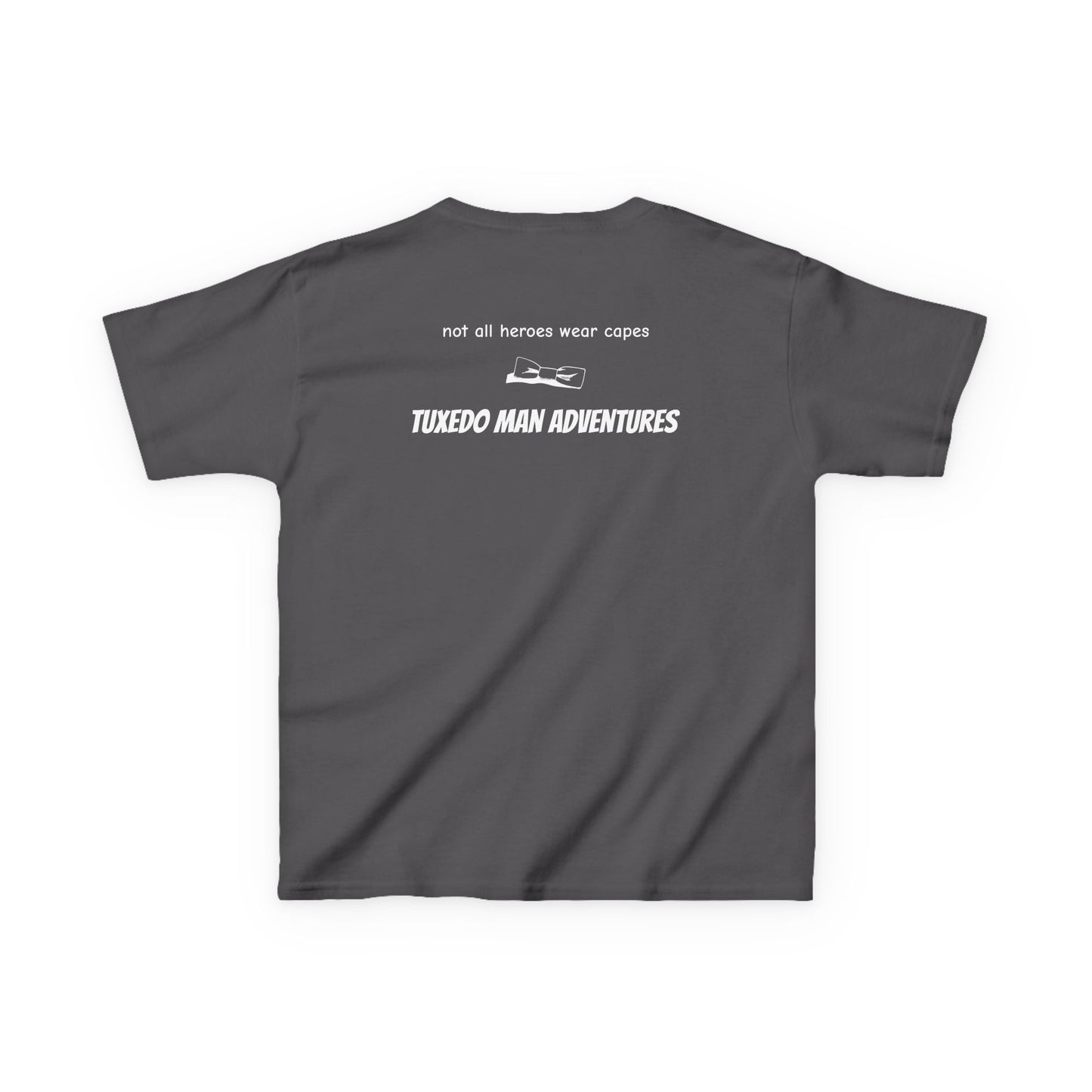Youth Tuxedo Man Logo (white logo on dark colors) Heavy 100% Cotton™ Tee XS-XL