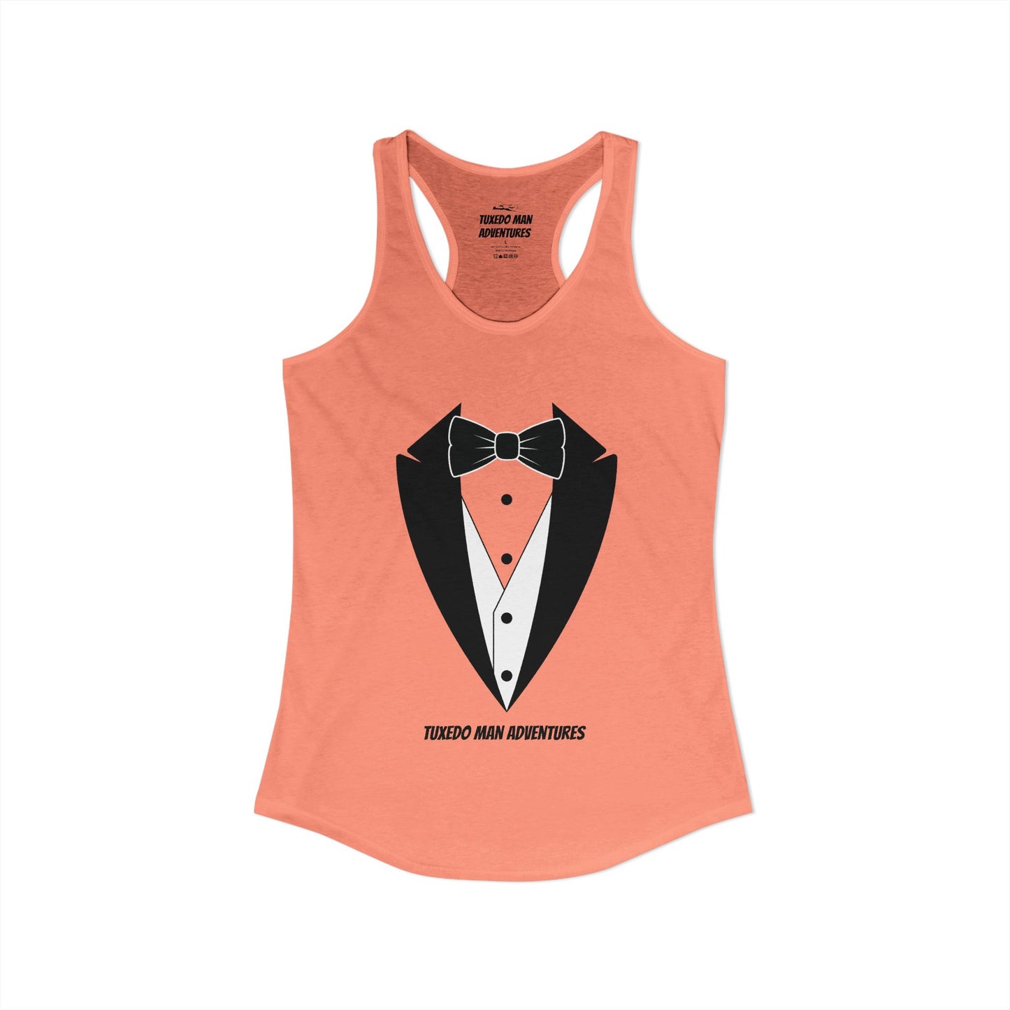 Adult Women's Tuxedo Man Logo Racerback Tank (XS-2XL)