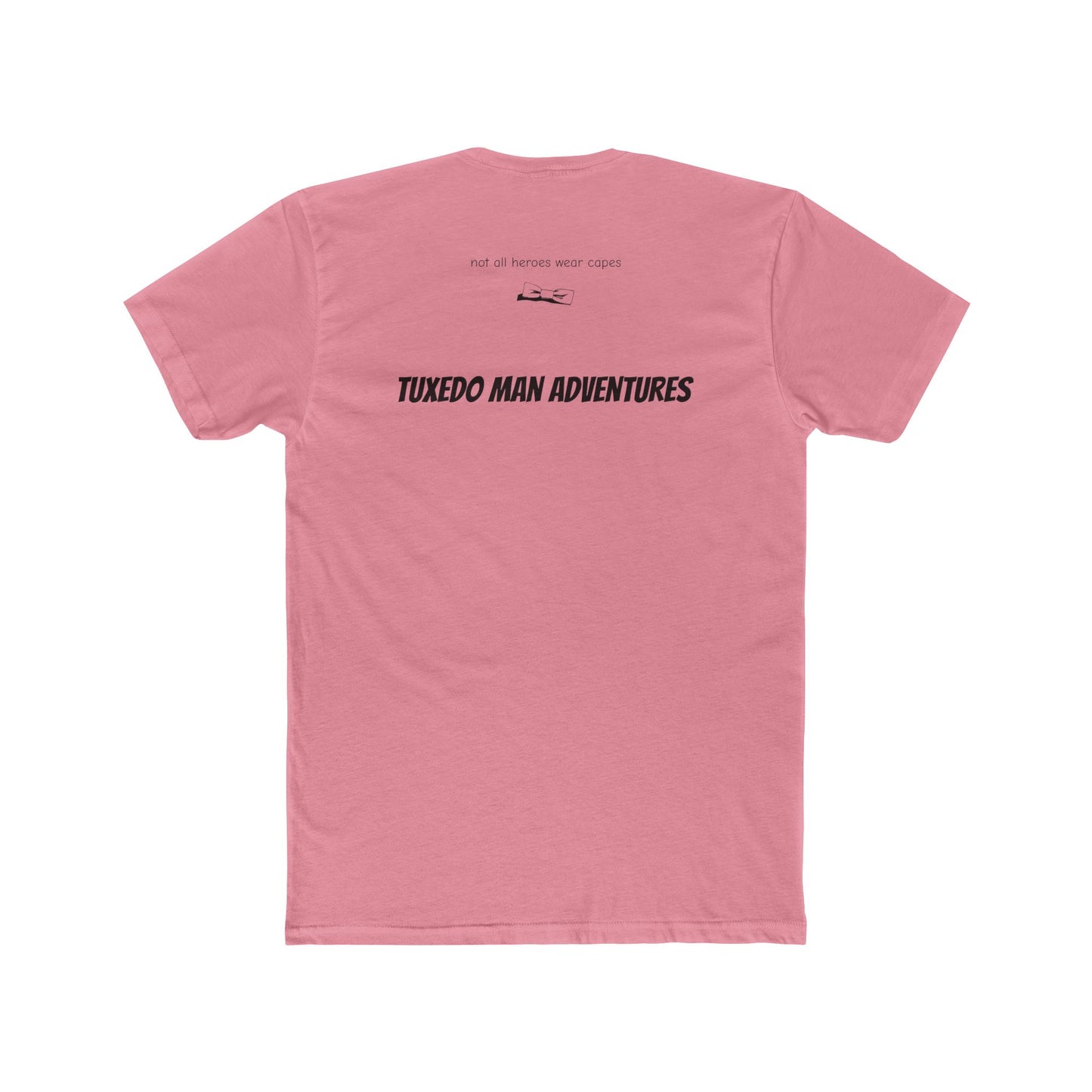 Adult Unisex Tuxedo Man Logo (black logo on pastel palette) 90/10 Blend Tee XS-5XL
