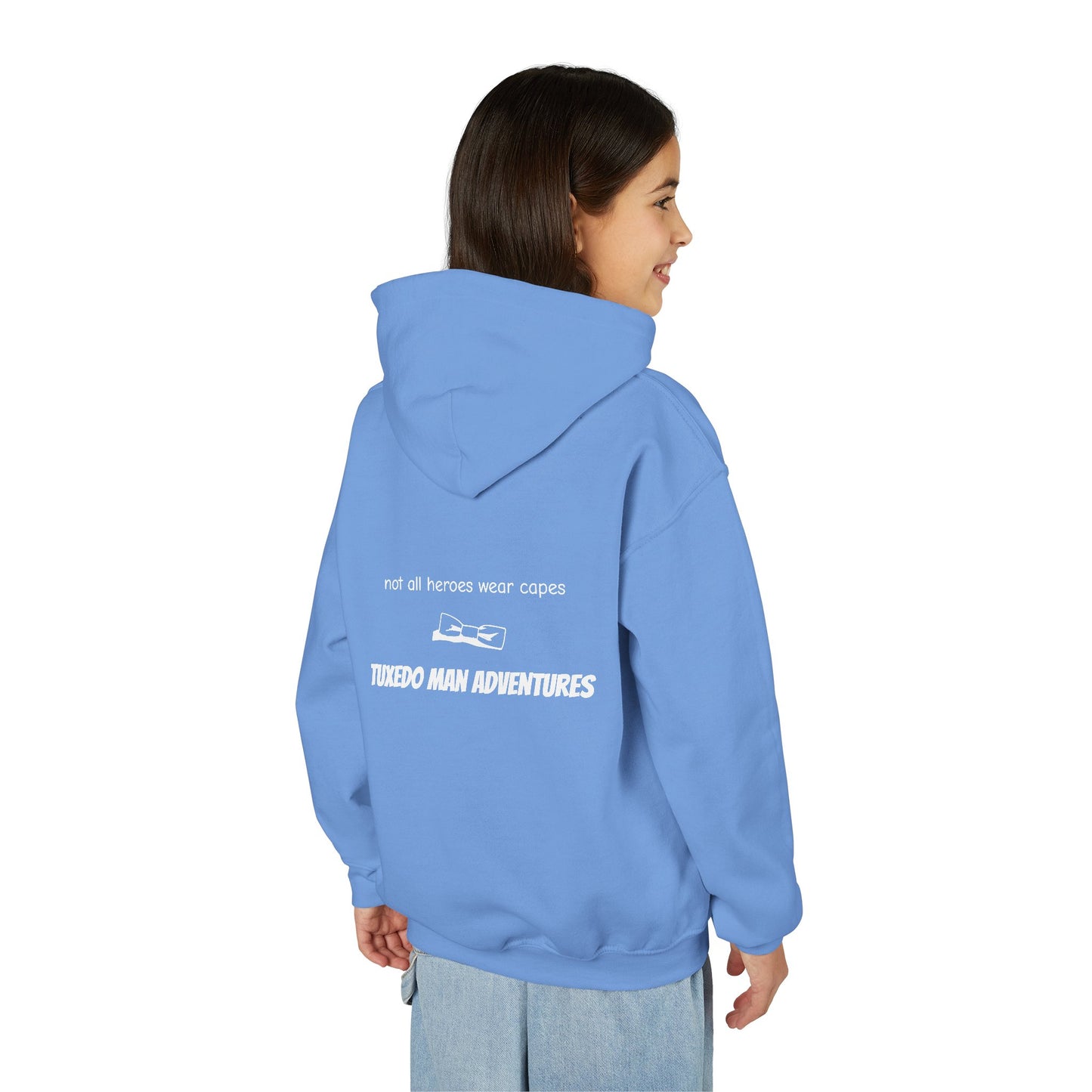Youth Tuxedo Man Logo Hooded Sweatshirt Heavy Blend 50/50  S-XL