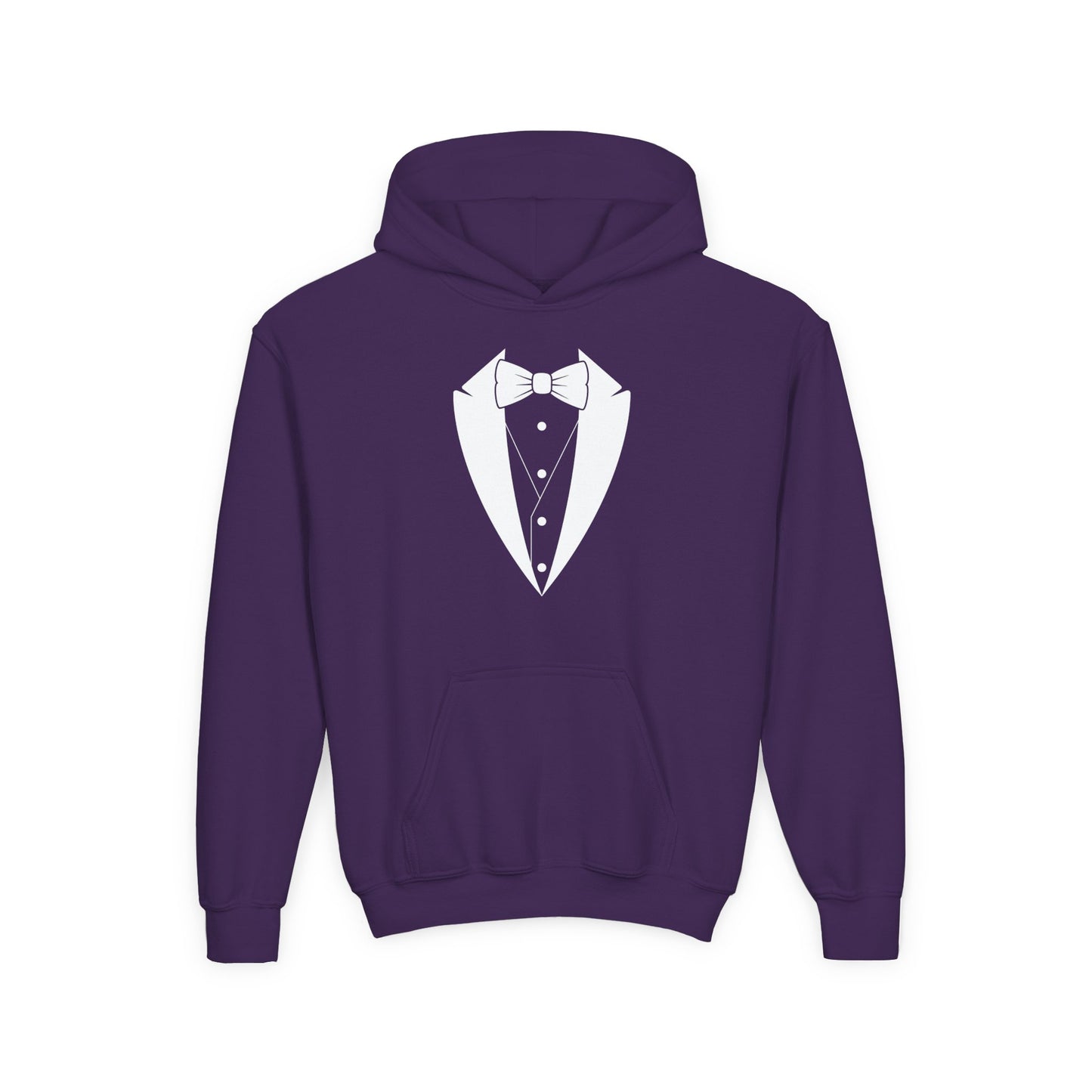 Youth Tuxedo Man Logo Hooded Sweatshirt Heavy Blend 50/50  S-XL