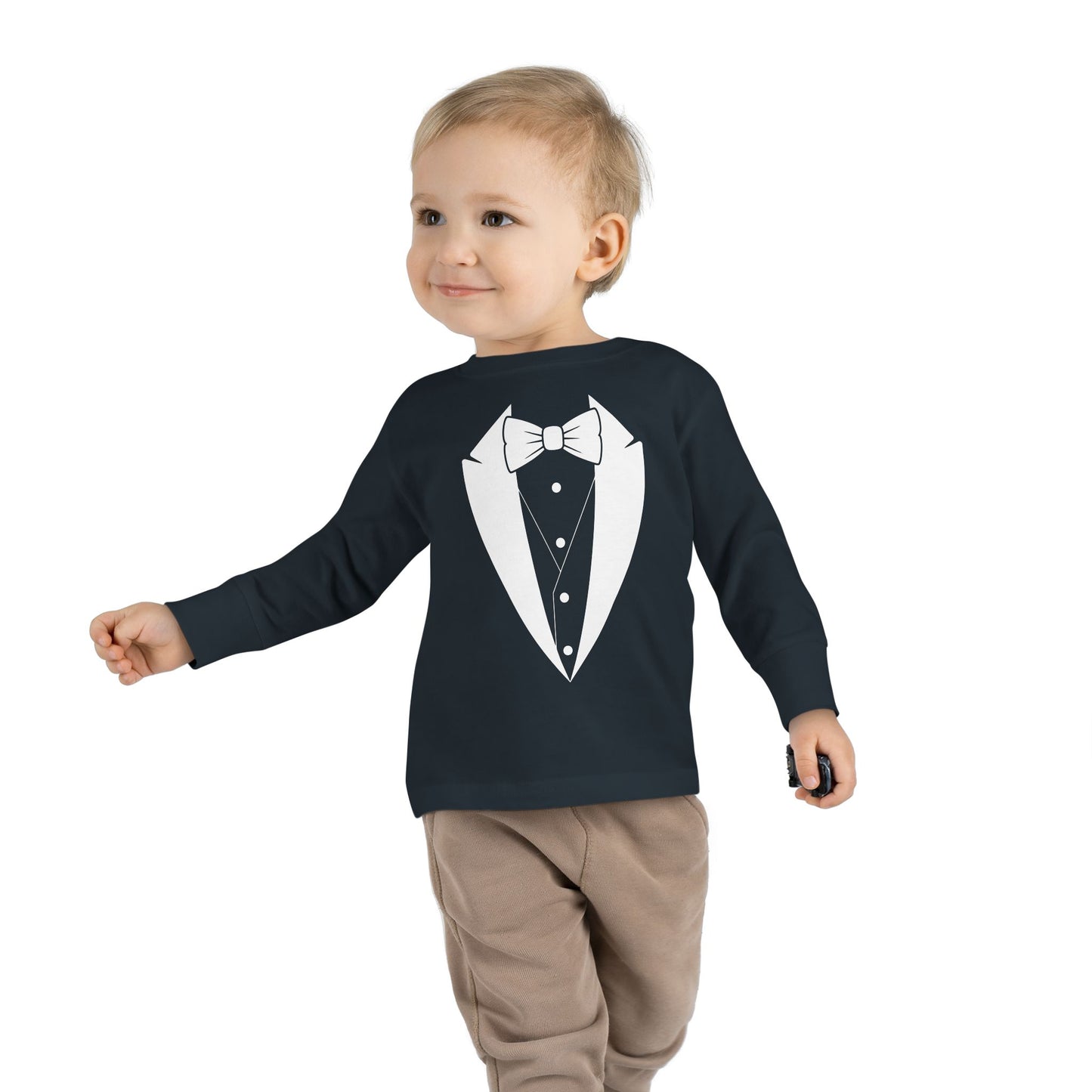 Toddler Tuxedo Logo Long Sleeve Tee 2T-6T