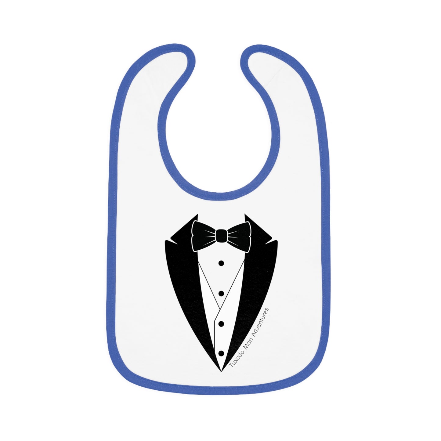 Baby Tuxedo Contrast Trim Jersey Bib