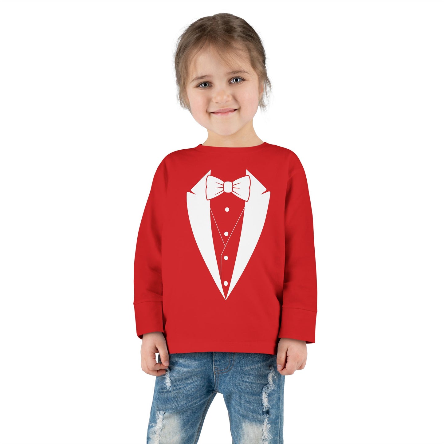 Toddler Tuxedo Logo Long Sleeve Tee 2T-6T