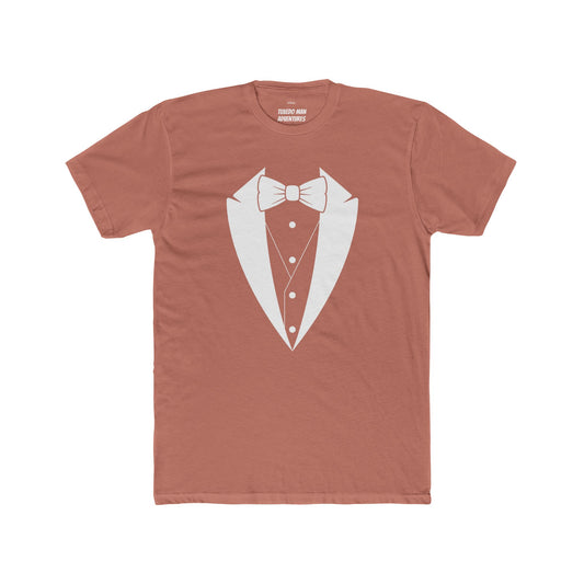 Adult Unisex Tuxedo Man  Logo (white logo on dark colors) Next Level Lightweight Soft Crewneck Tee  XS-5X