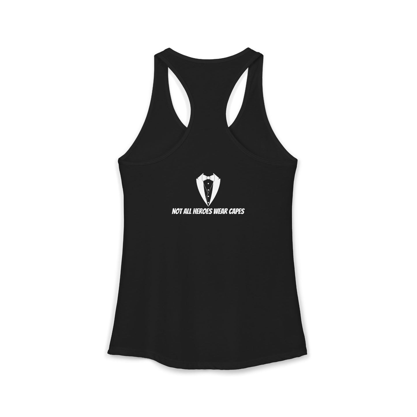Adult Women's Tuxedo Man Bowtie Logo Racerback Tank