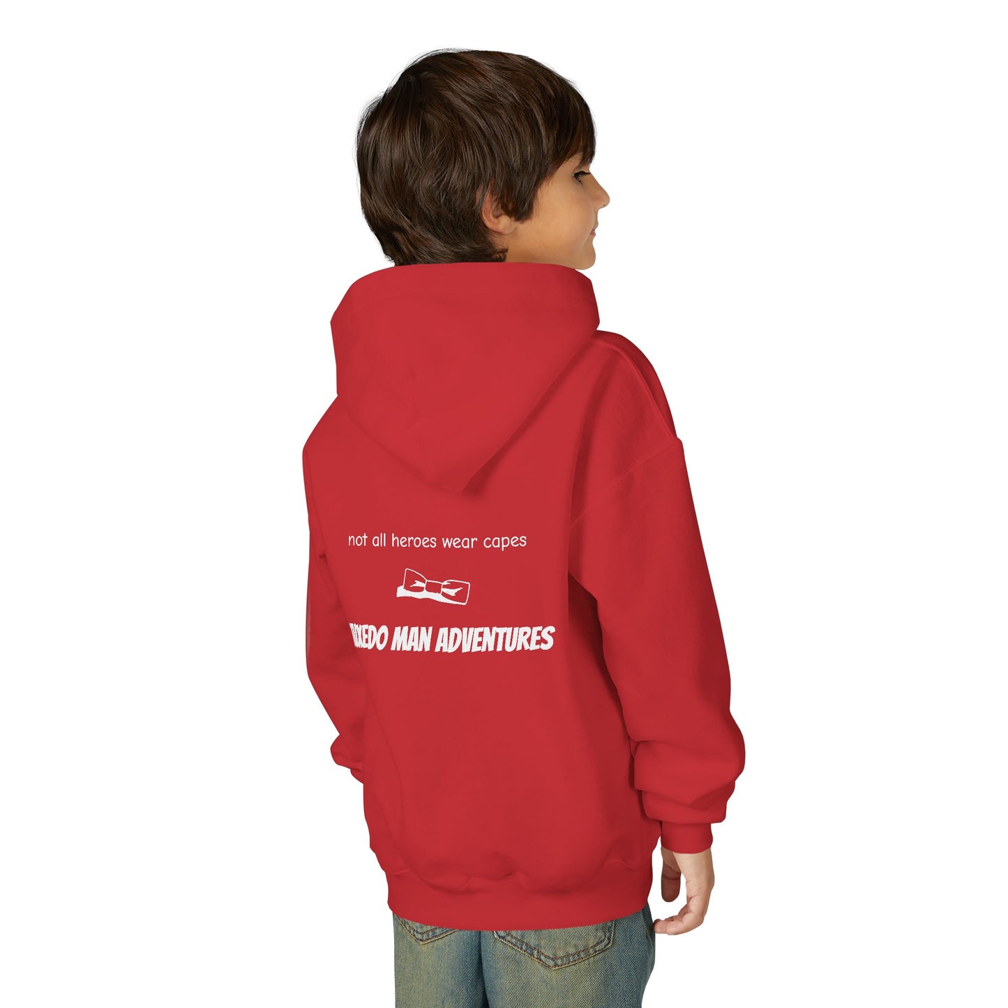 Youth Tuxedo Man Logo Hooded Sweatshirt Heavy Blend 50/50  S-XL