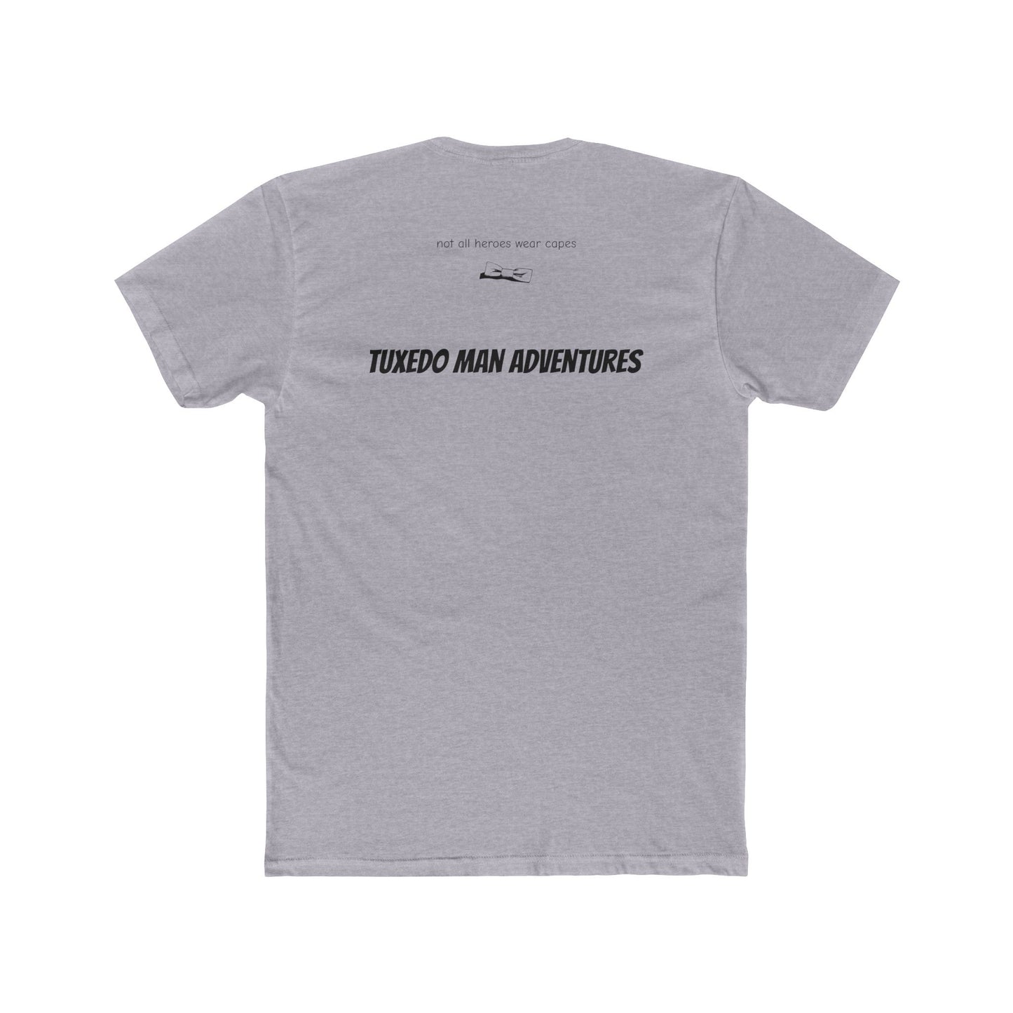 Adult Unisex Tuxedo Man Logo (black logo on pastel palette) 90/10 Blend Tee XS-5XL