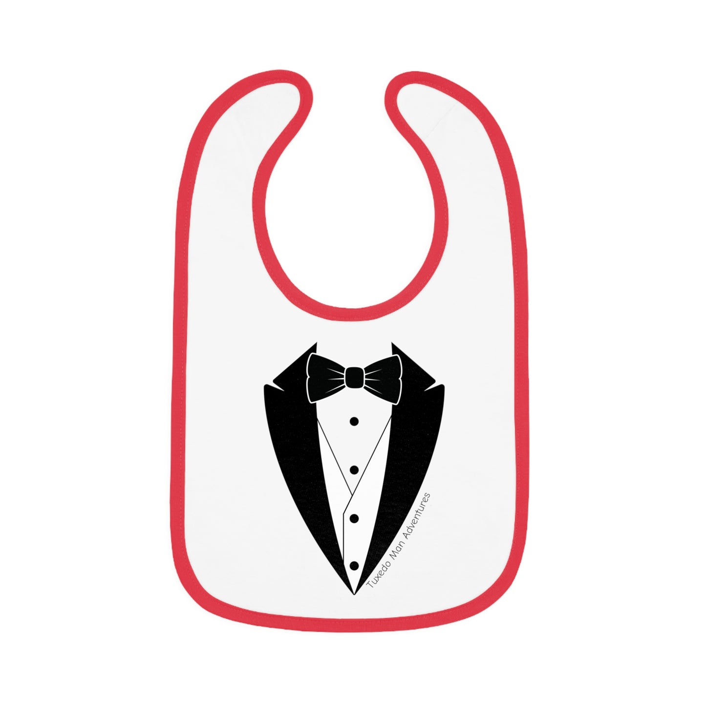 Baby Tuxedo Contrast Trim Jersey Bib
