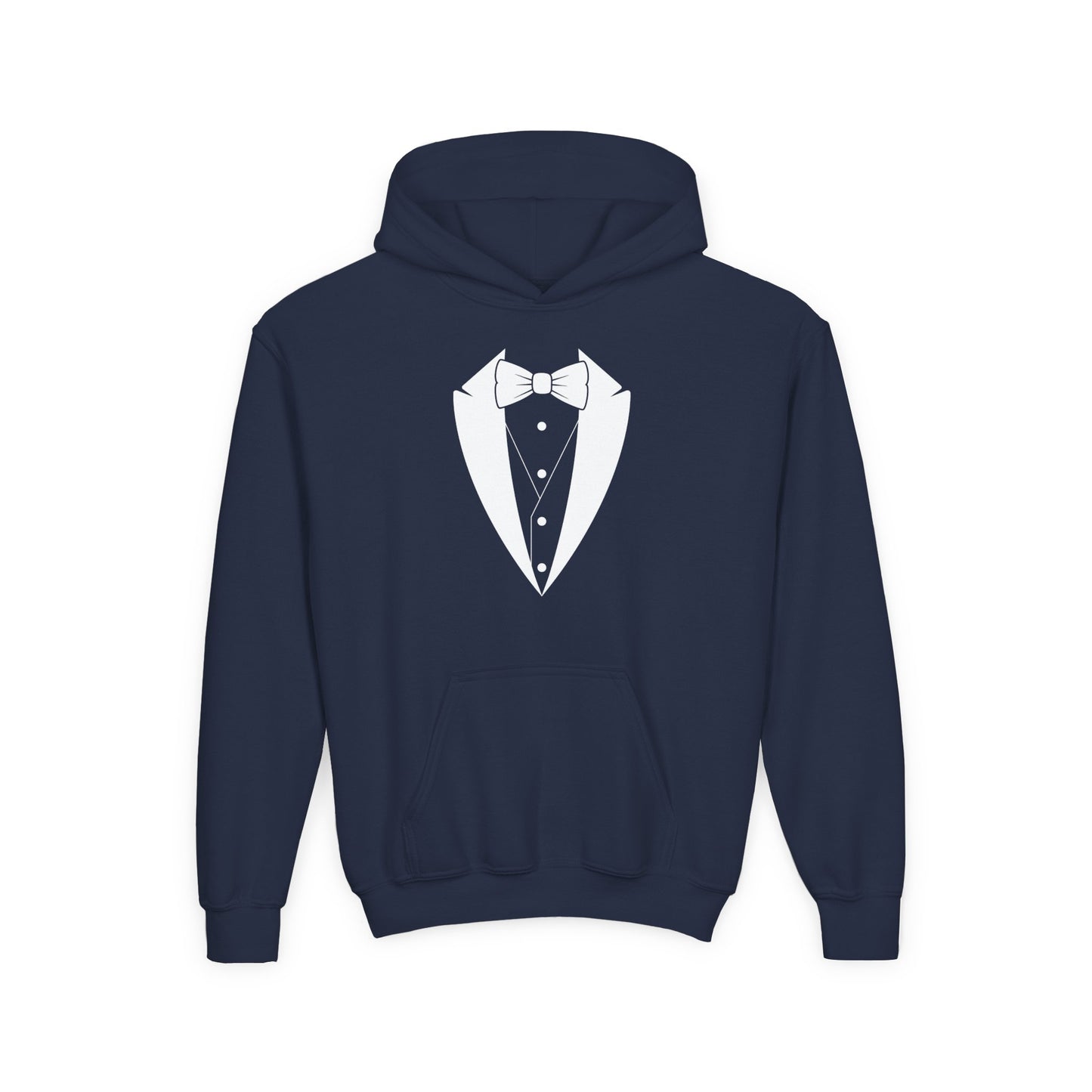 Youth Tuxedo Man Logo Hooded Sweatshirt Heavy Blend 50/50  S-XL