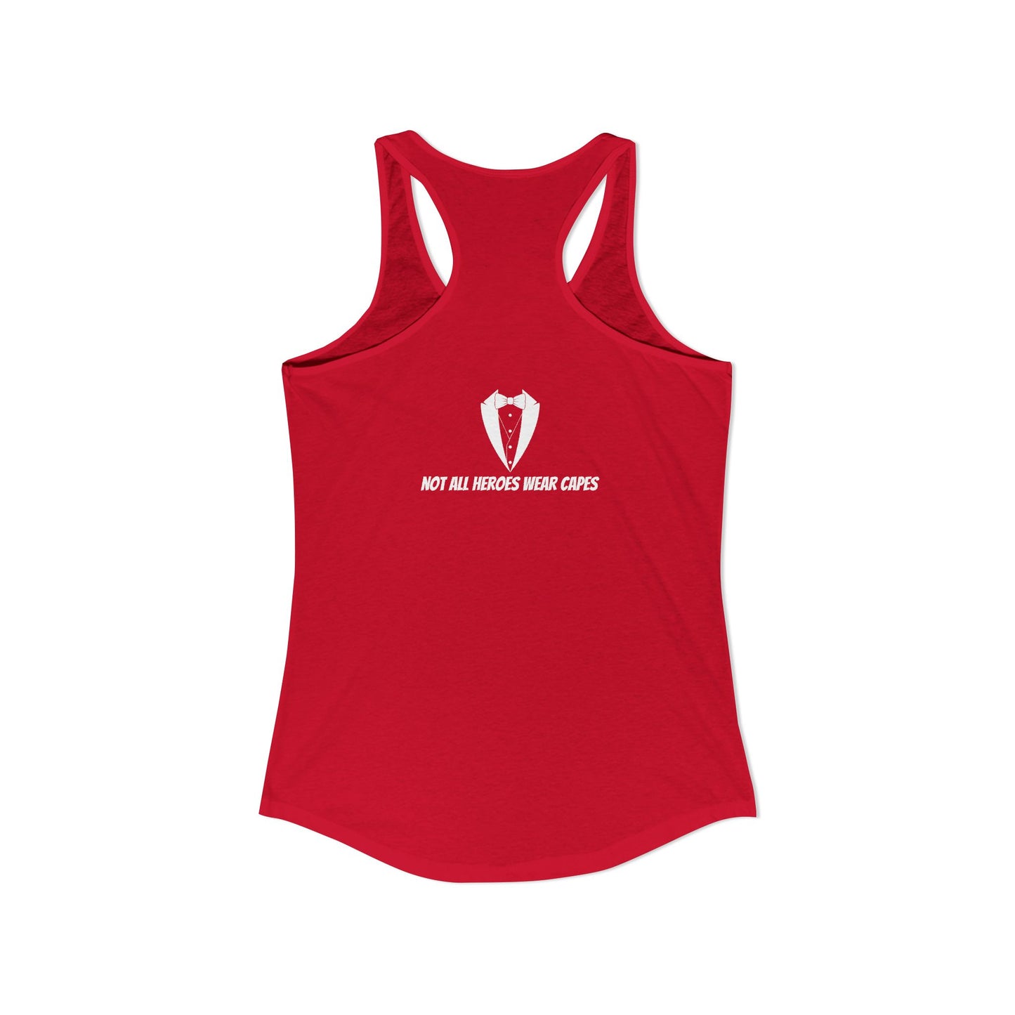 Adult Women's Tuxedo Man Bowtie Logo Racerback Tank