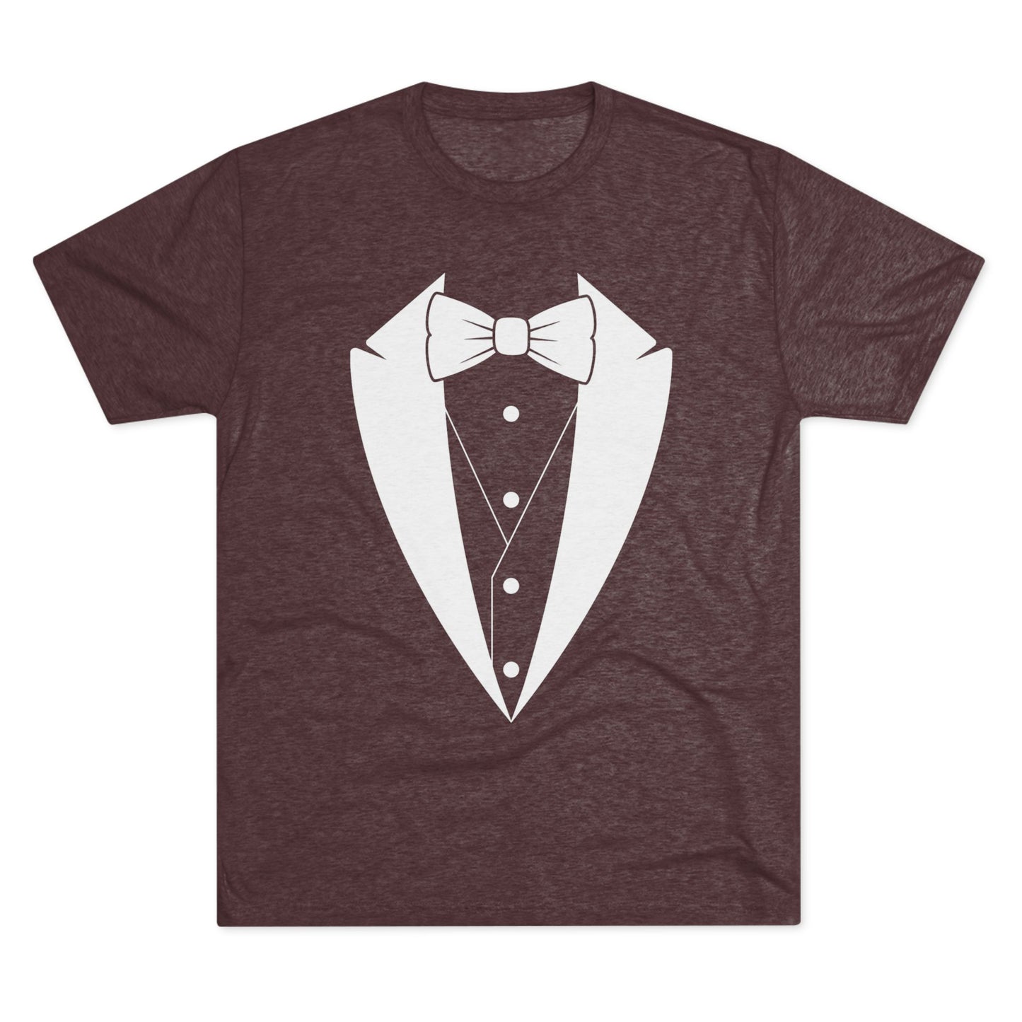 Adult Unisex Tuxedo Man Logo (dark colors, white logo) Next Level Ultrasoft Tri-Blend  Crew Tee S-3XL