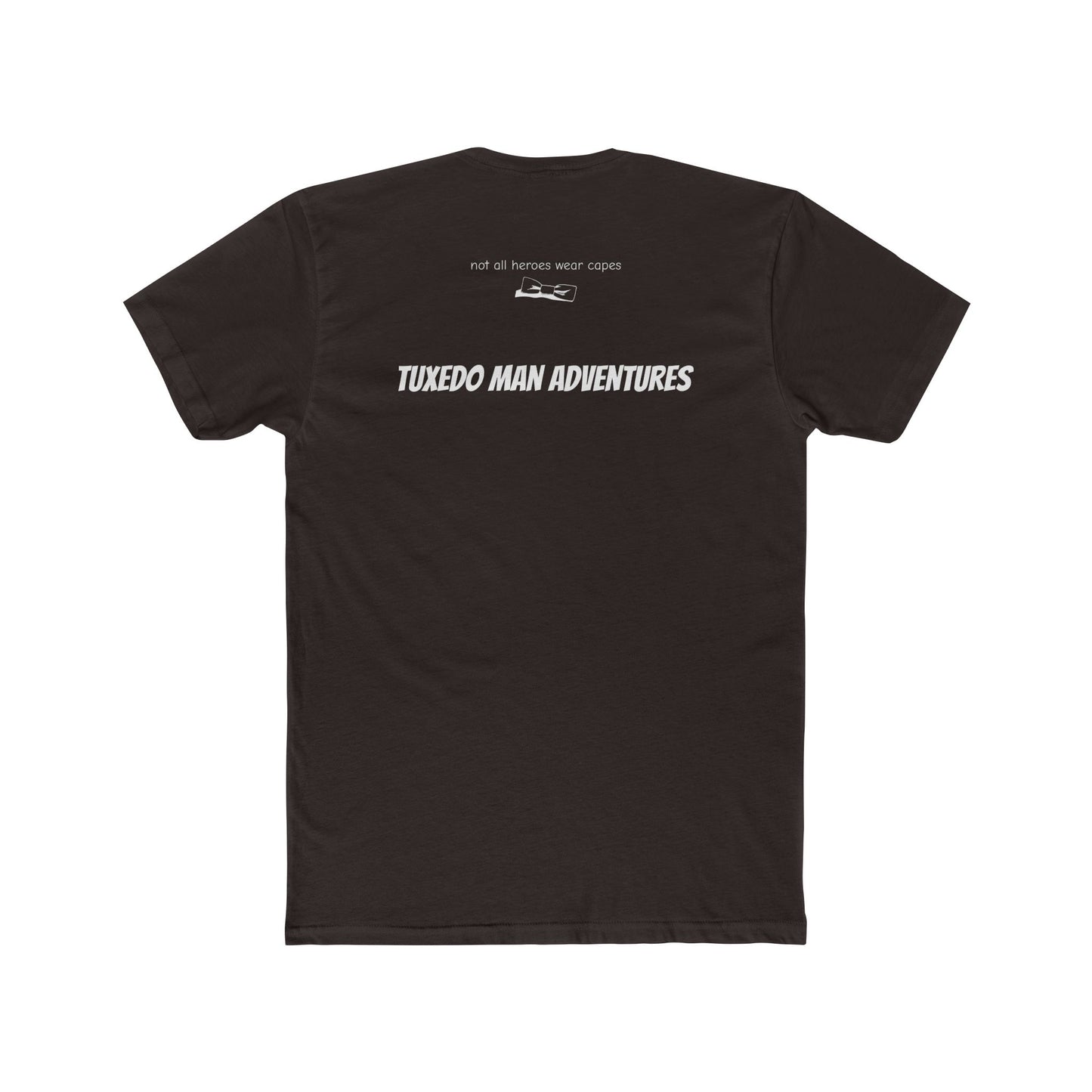 Adult Unisex Tuxedo Man  Logo (white logo on dark colors) Next Level Lightweight Soft Crewneck Tee  XS-5X