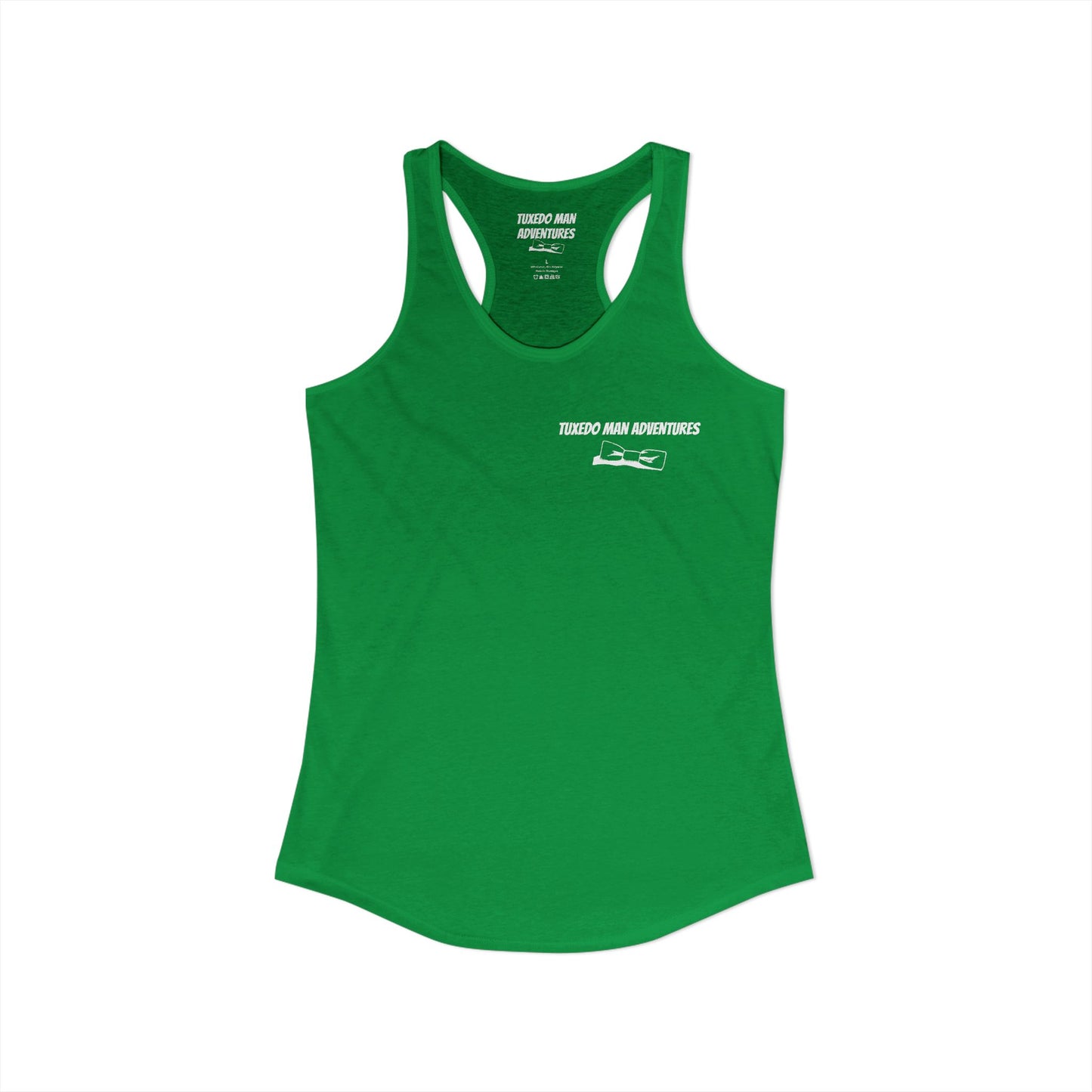 Adult Women's Tuxedo Man Bowtie Logo Racerback Tank