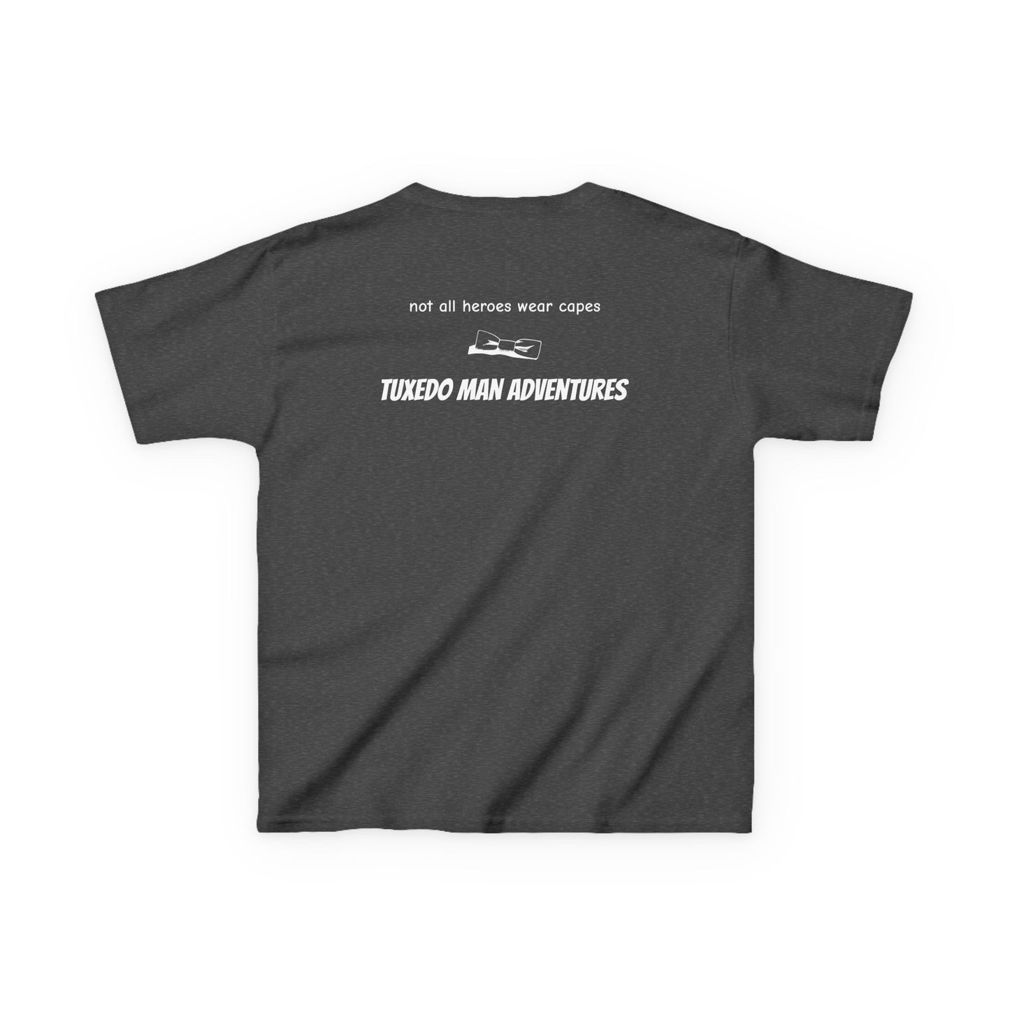 Youth Tuxedo Man Logo (white logo on dark colors) Heavy 100% Cotton™ Tee XS-XL