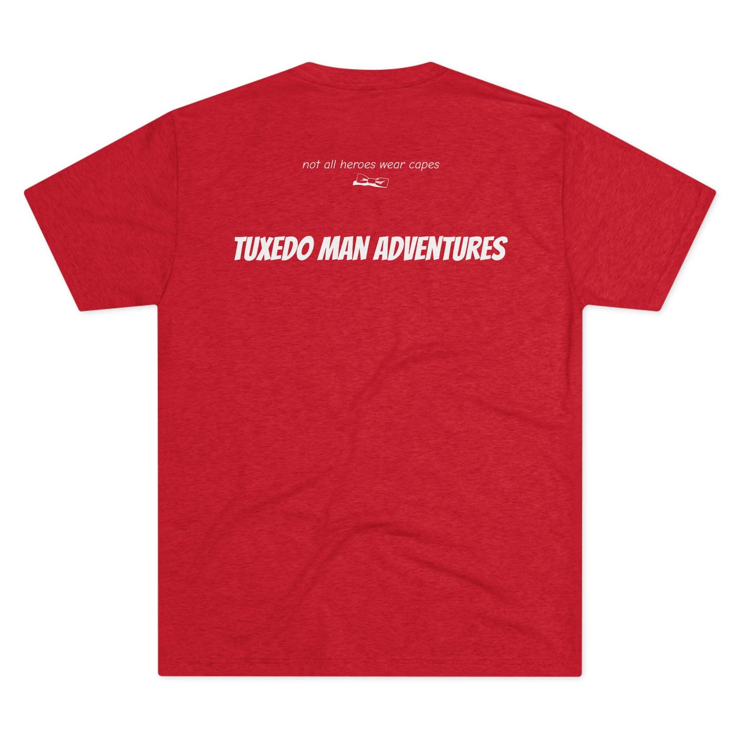 Adult Unisex Tuxedo Man Logo (dark colors, white logo) Next Level Ultrasoft Tri-Blend  Crew Tee S-3XL
