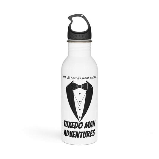 Black & White Tux Logo Stainless Steel Water Bottle 20 oz