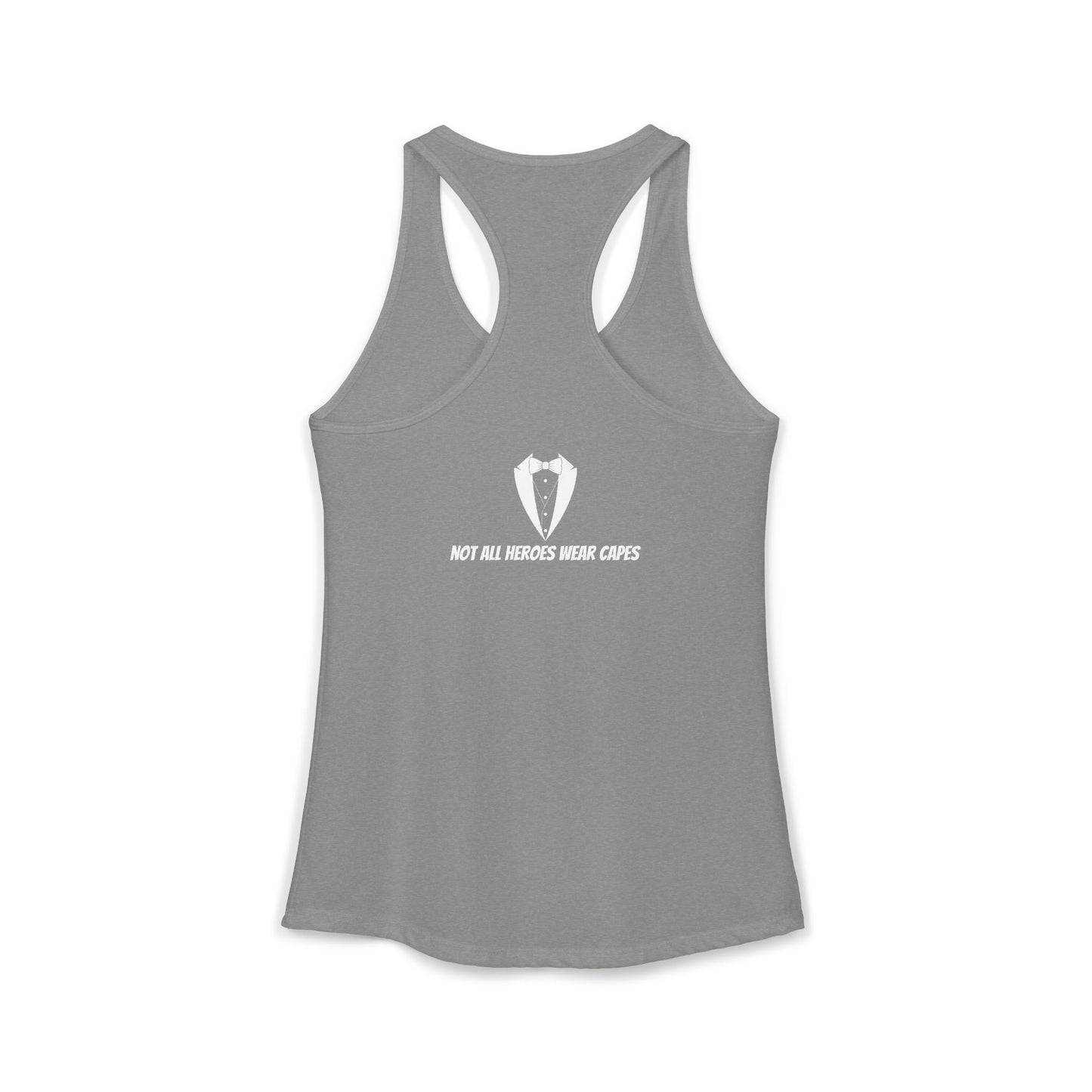 Adult Women's Tuxedo Man Bowtie Logo Racerback Tank